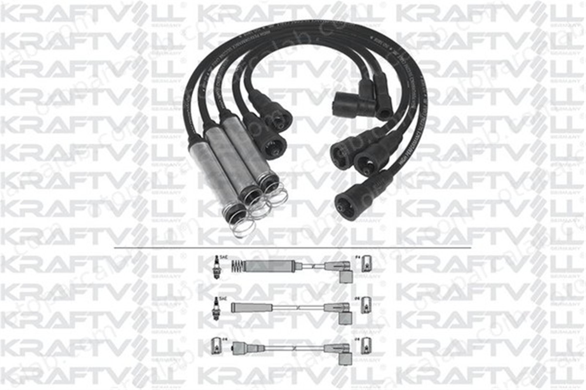 KRAFTVOLL 05070310 Buji Kablosu OPEL ASCONA C ASCONA C Hatchback 1612546 90297423