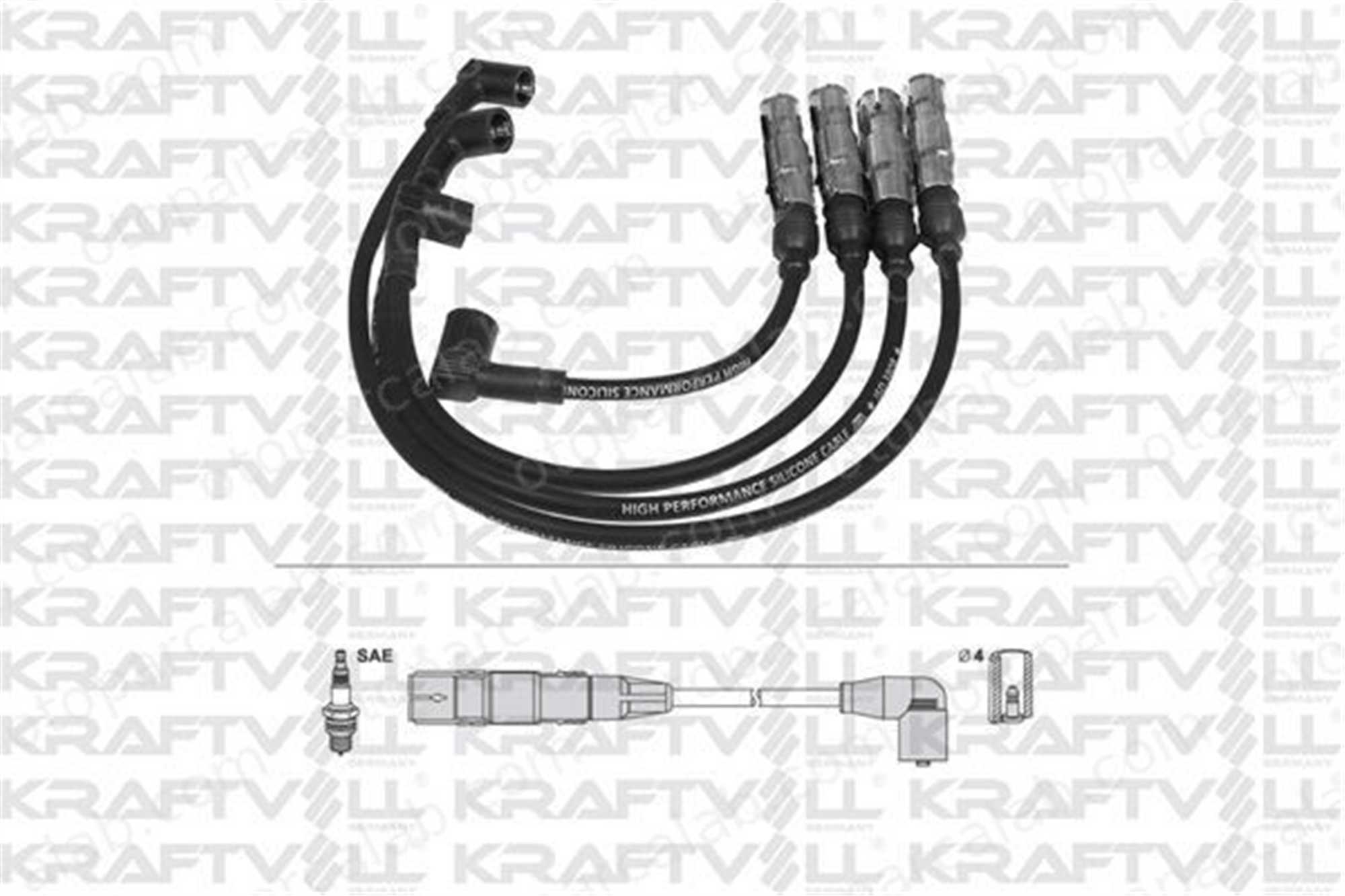 KRAFTVOLL 05070341 Buji Kablosu VW BORA I BORA Variant 6A905409F 6A905409L