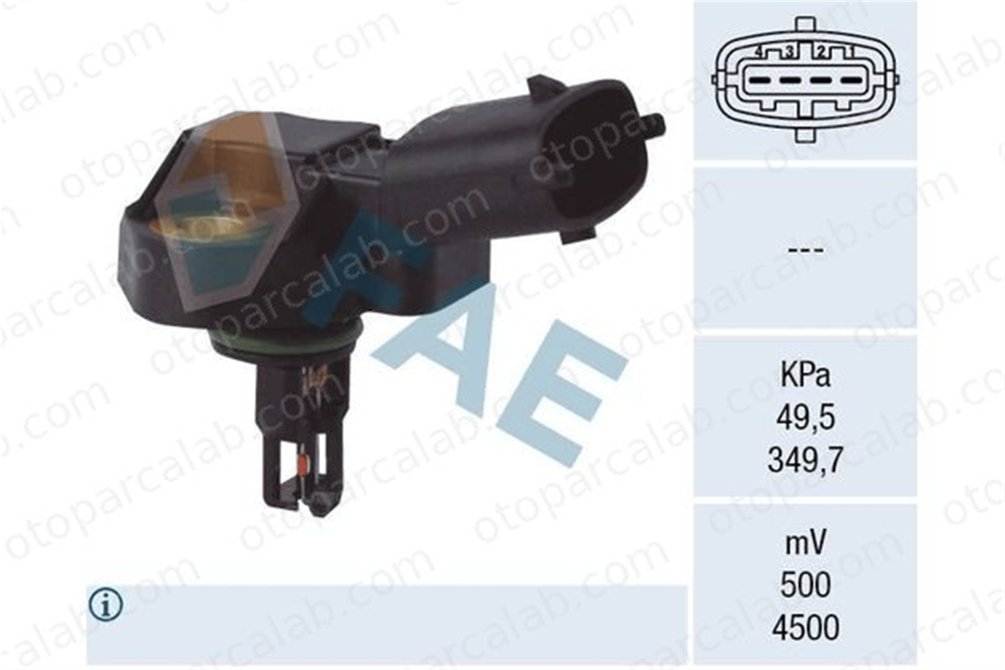 KRAFTVOLL 05090695 MAP Sensörü MERCEDES-BENZ AROCS ACTROS MP4 / MP5 0041531828 A0041531828