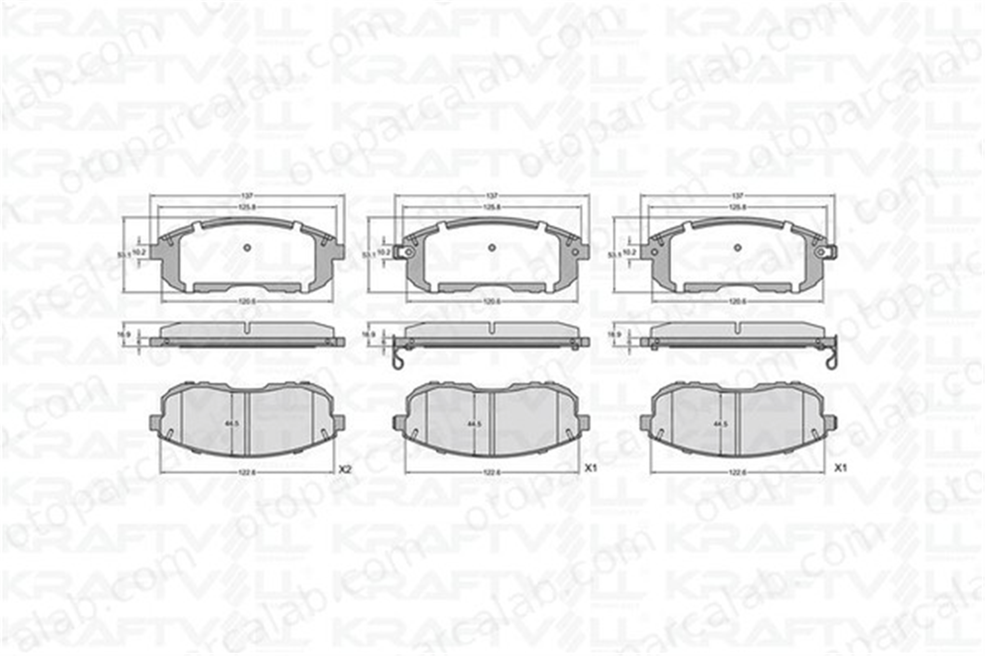 KRAFTVOLL 07010343 Fren Disk Balata Ön NISSAN JUKE SUZUKI SX4 D1060-1KA1A D1060-88E91