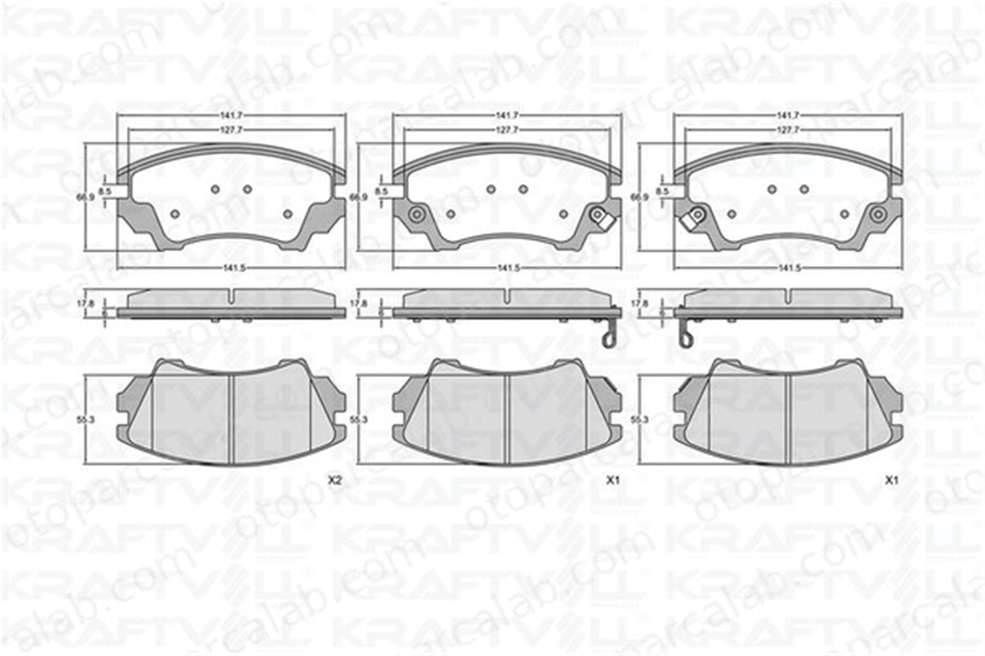KRAFTVOLL 07010369 Fren Disk Balata Ön OPEL INSIGNIA A INSIGNIA A Sports Tourer 1605434 22959104