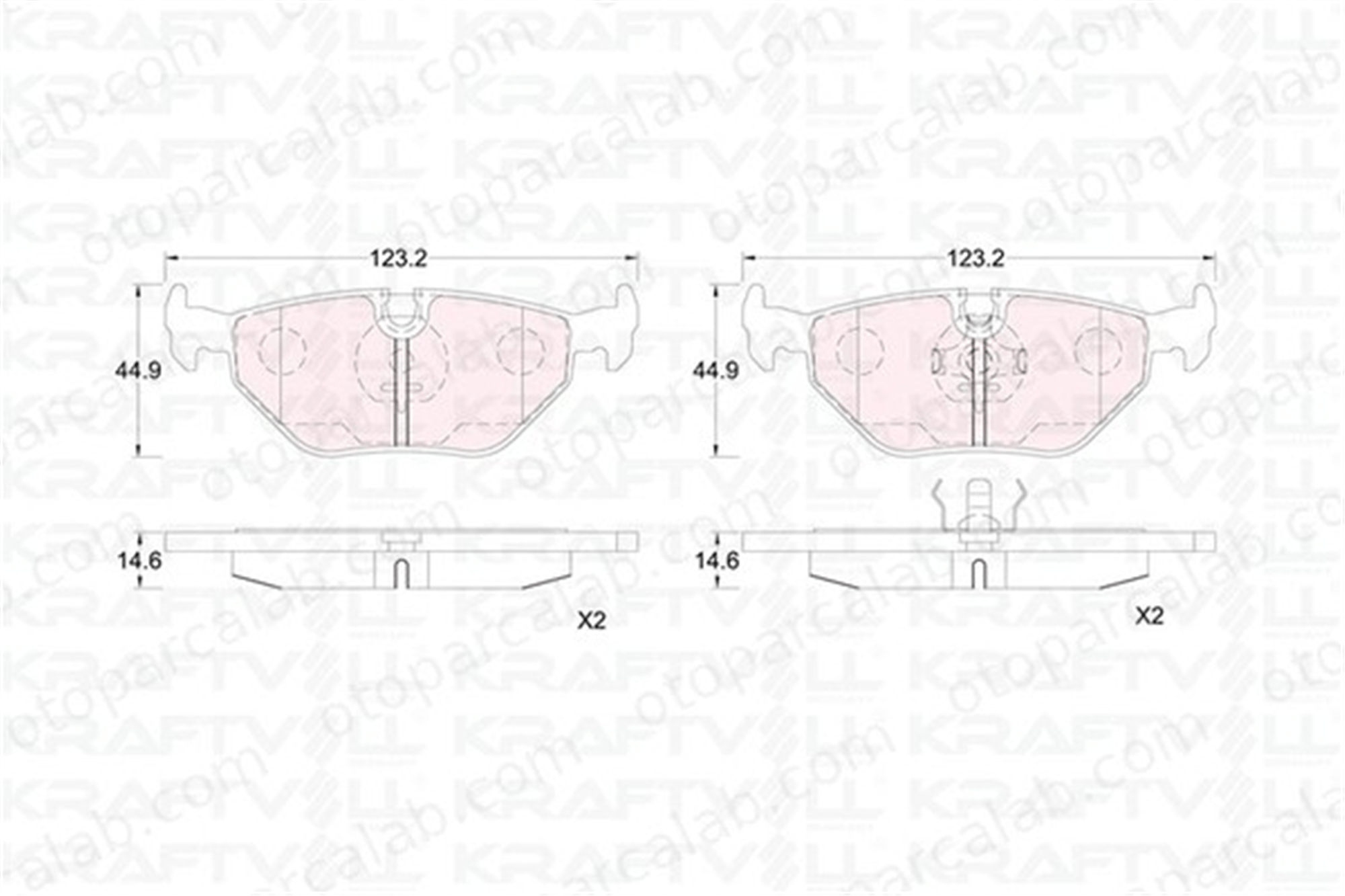 KRAFTVOLL 07010434 Fren Disk Balata Arka BMW 5 5 Touring 34211158266 34211157563
