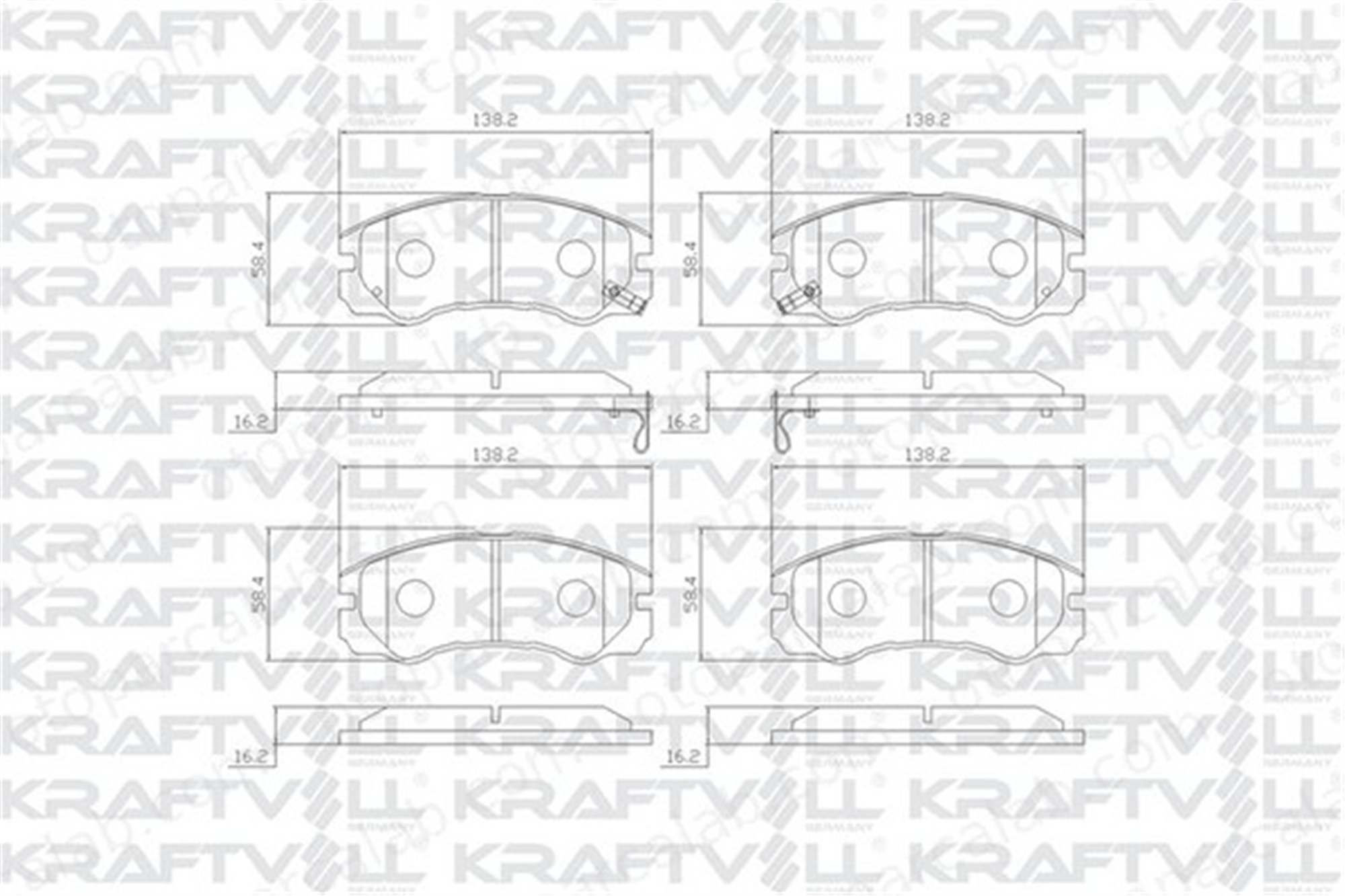 KRAFTVOLL 07010456 Fren Disk Balata Ön OPEL FRONTERA B FRONTERA A 1605852 8971755310