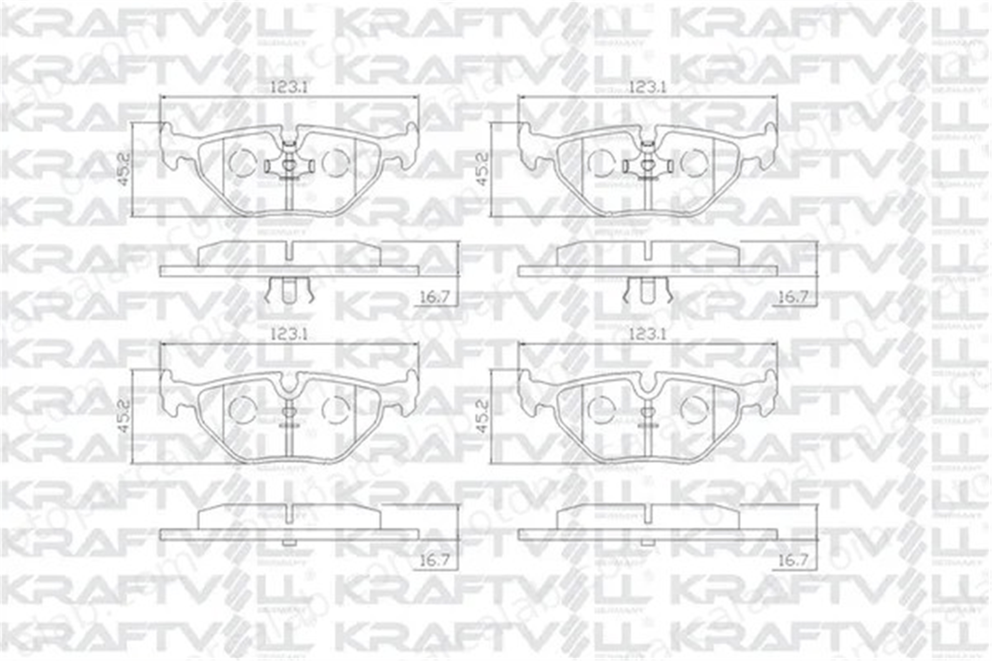 KRAFTVOLL 07010457 Fren Disk Balata Arka BMW Z3 Roadster 3 Compact 34214398213 34216778168