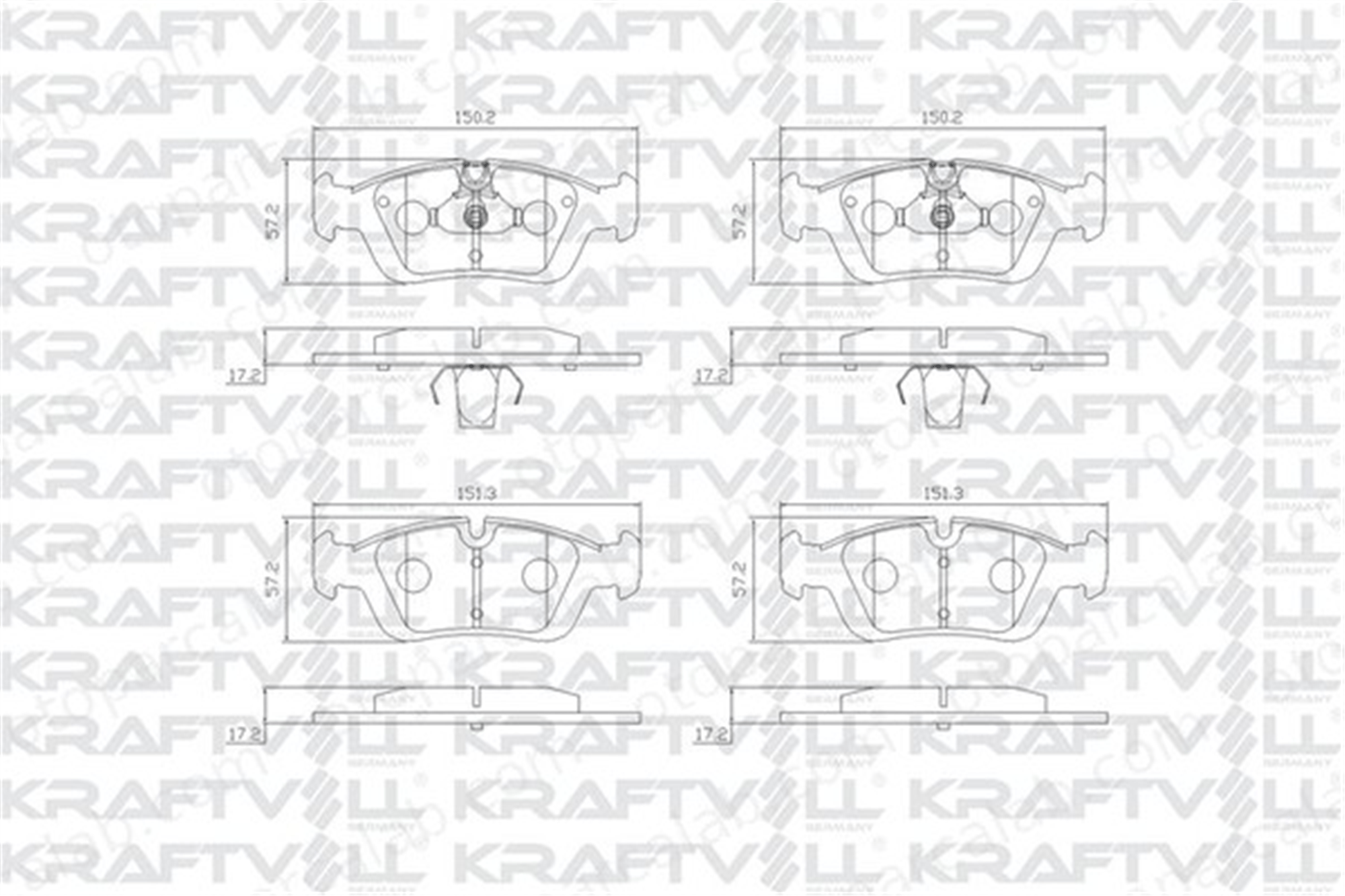 KRAFTVOLL 07010471 Fren Disk Balata Ön BMW 3 3 Touring 34116761244