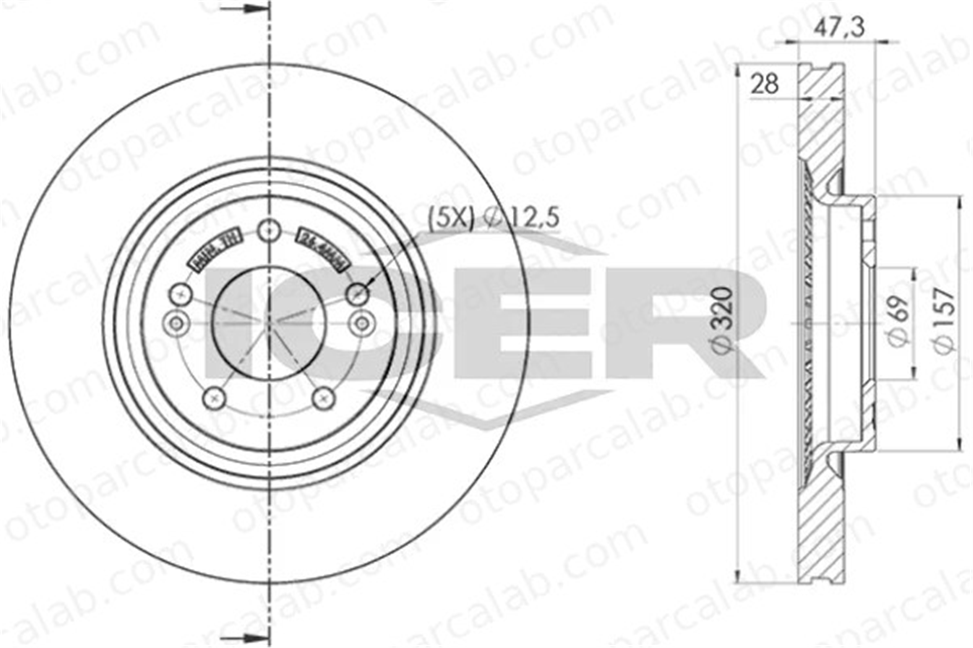 KRAFTVOLL 07040998 Fren Disk Ayna Ön Sağ ve Sol KIA XCEED HYUNDAI i40 I 517122T000 517122T100