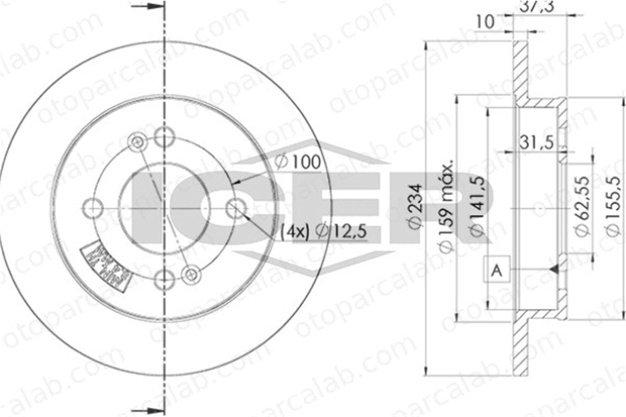 KRAFTVOLL 07041003 Fren Disk Ayna Arka Sağ ve Sol HYUNDAI i10 I KIA PICANTO II 5841107300 584110X500