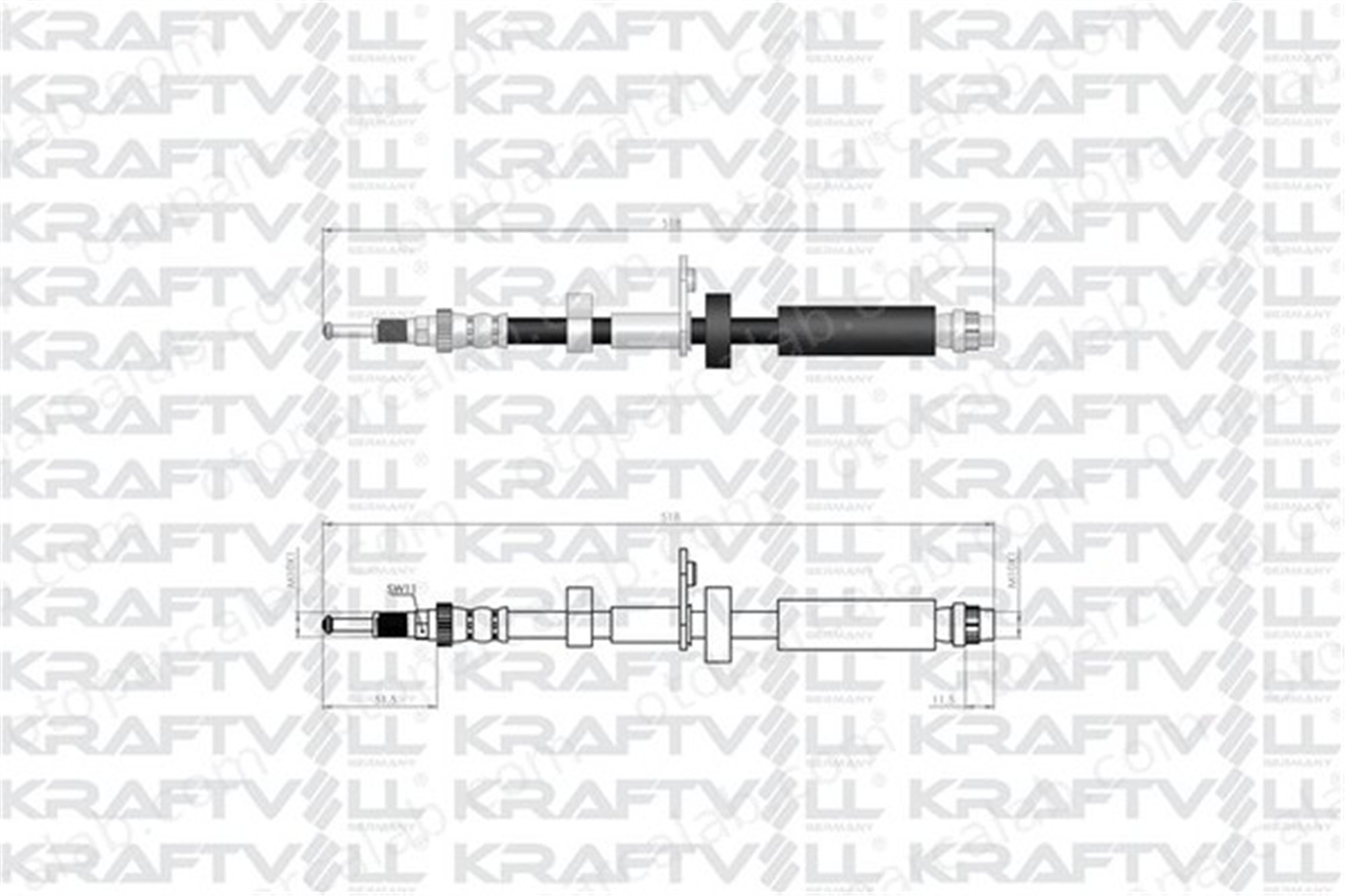 KRAFTVOLL 07080288 Fren Hortumu Ön Sağ veya Sol PEUGEOT EXPERT TEPEE EXPERT Panelvan/Van 4806H0 1498442080