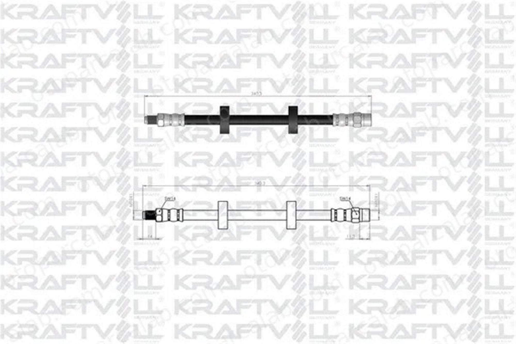 KRAFTVOLL 07080308 Fren Hortumu Ön Sağ veya Sol VW GOLF II AUDI 100 C3 Avant 171611701L 16051