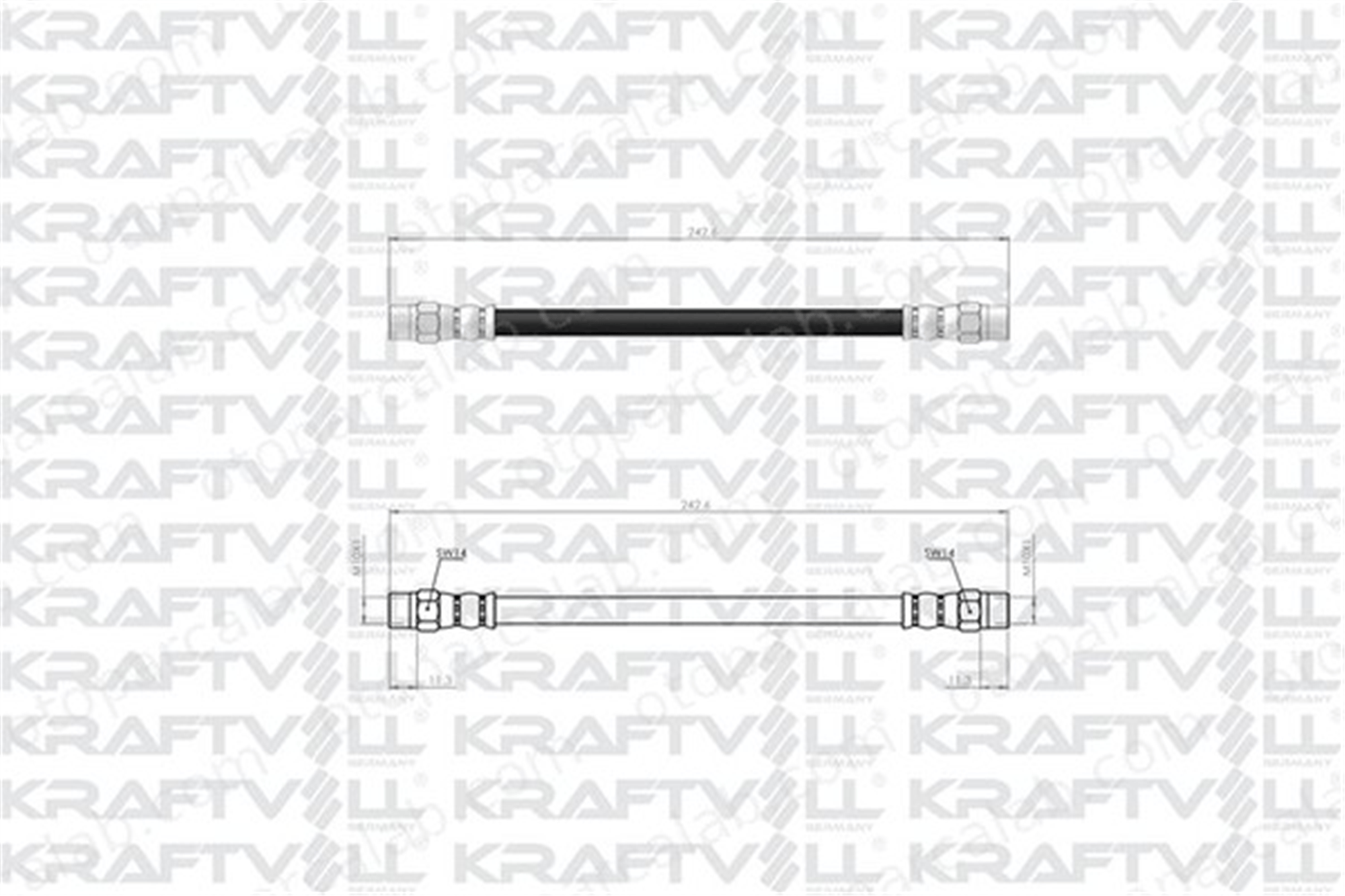 KRAFTVOLL 07080360 Fren Hortumu Arka Sağ veya Sol AUDI 100 C3 Sedan VOLVO 340-360 A0004282635 4282635