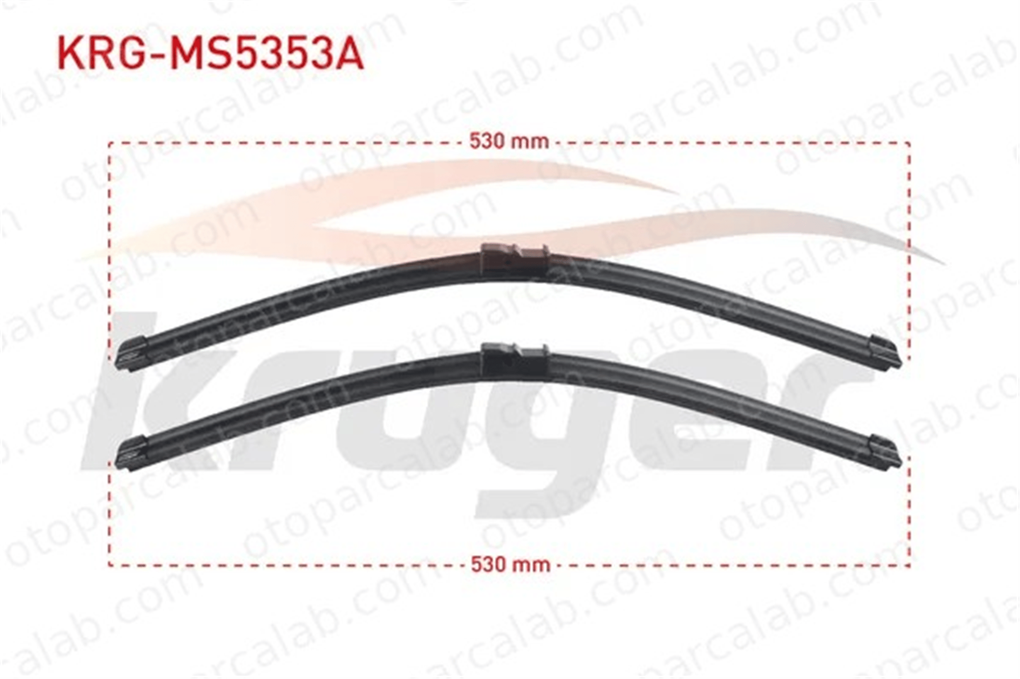 KRUGER MS5353A Silecek Süpürgesi Ön 530/530 mm - 21/21 inç BMW 3 MERCEDES-BENZ C-SERISI 1K1955425 8T1955425A