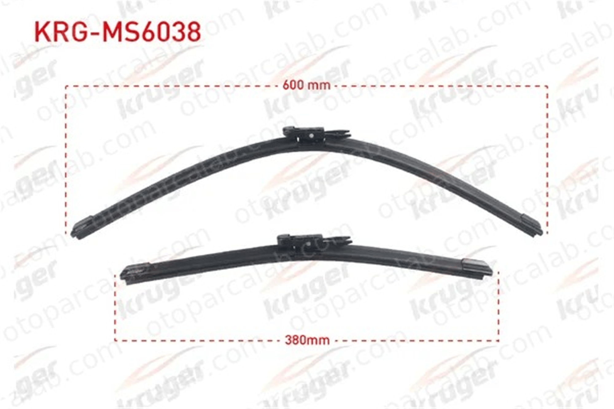 KRUGER MS6038 Silecek Süpürgesi Ön 600/380 mm - 24/15 inç BMW 3 3 Touring 28890JD900 28890JD910