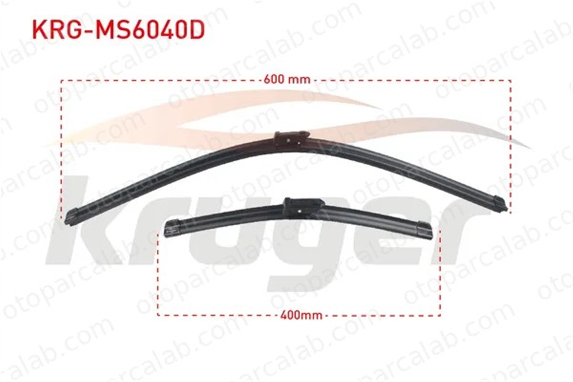 KRUGER MS6040D Silecek Süpürgesi Ön 600/400 mm - 24/16 inç BMW 3 MERCEDES-BENZ C-SERISI 6R1998002 8X1955425