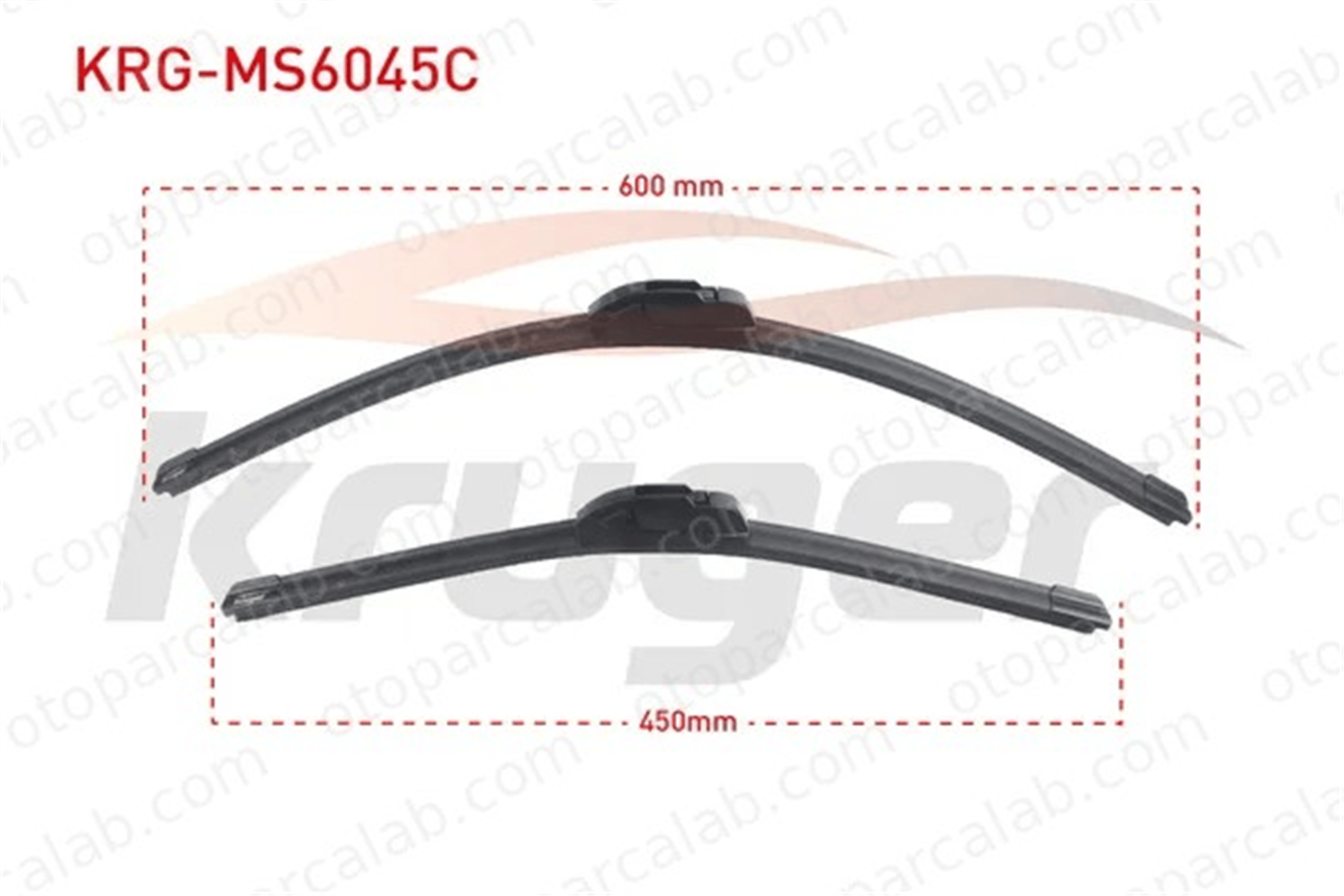 KRUGER MS6045C Silecek Süpürgesi Ön 600/450 mm - 24/18 inç OPEL INSIGNIA A INSIGNIA A Sports Tourer 39023142 BHS267330