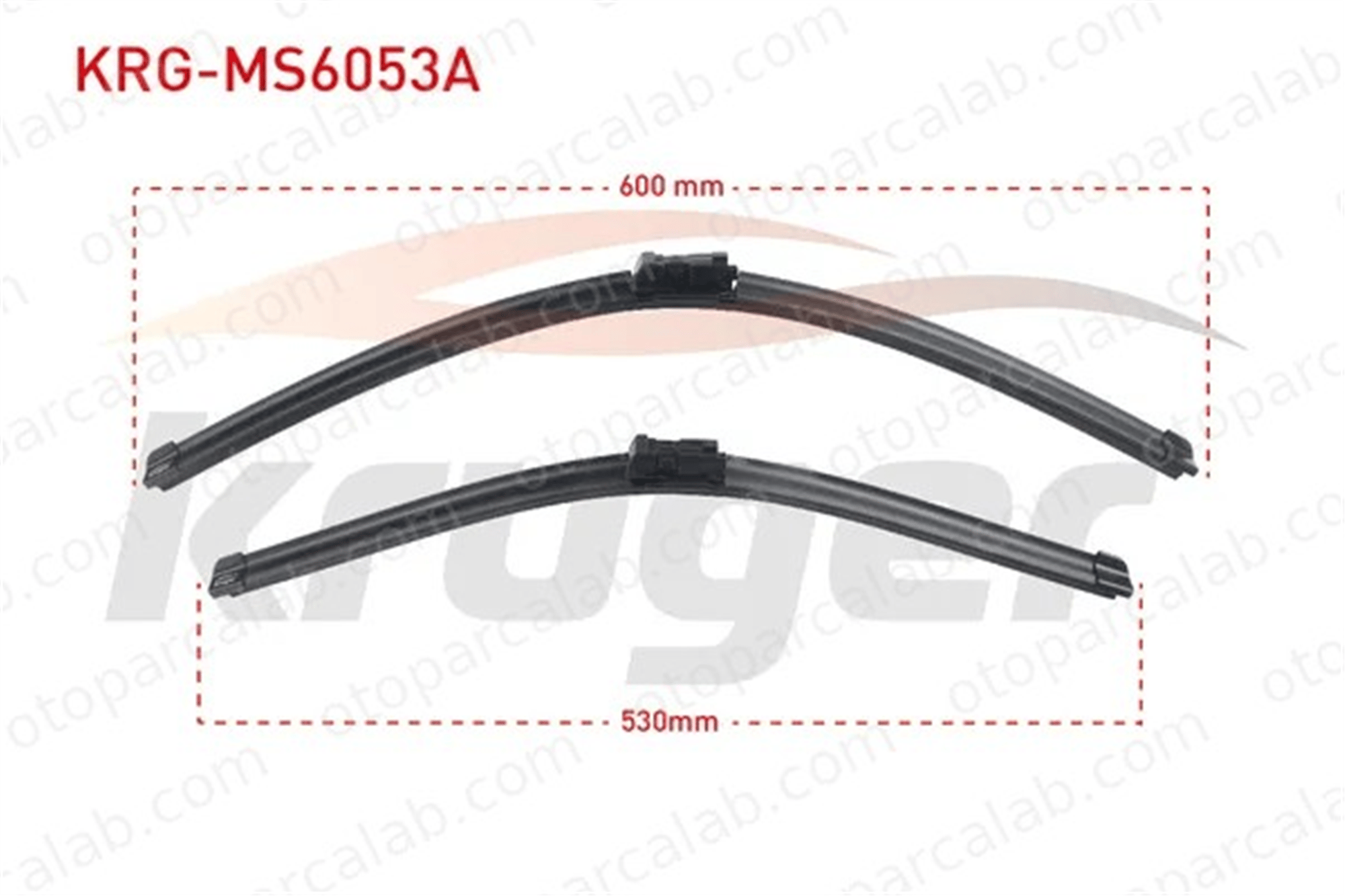 KRUGER MS6053A Silecek Süpürgesi Ön 600/530 mm - 24/21 inç BMW 3 3 Touring 5N1998002 LR078304
