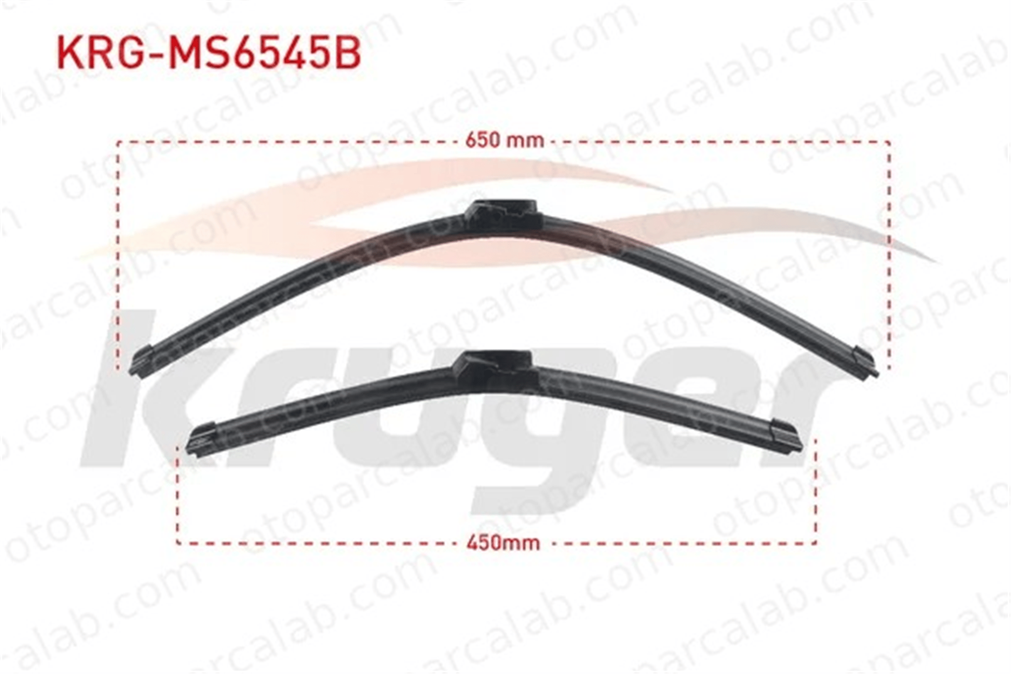 KRUGER MS6545B Silecek Süpürgesi Ön 650/450 mm - 26/18 inç BMW 5 5 Touring 61612147361 61612163749