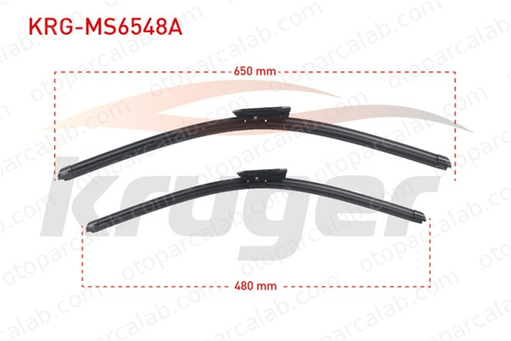 KRUGER MS6548A Silecek Süpürgesi Ön 650/480 mm - 26/19 inç CITROËN JUMPY Panelvan/Van SPACETOURER Minibüs/Otobüs 1353220080 642333