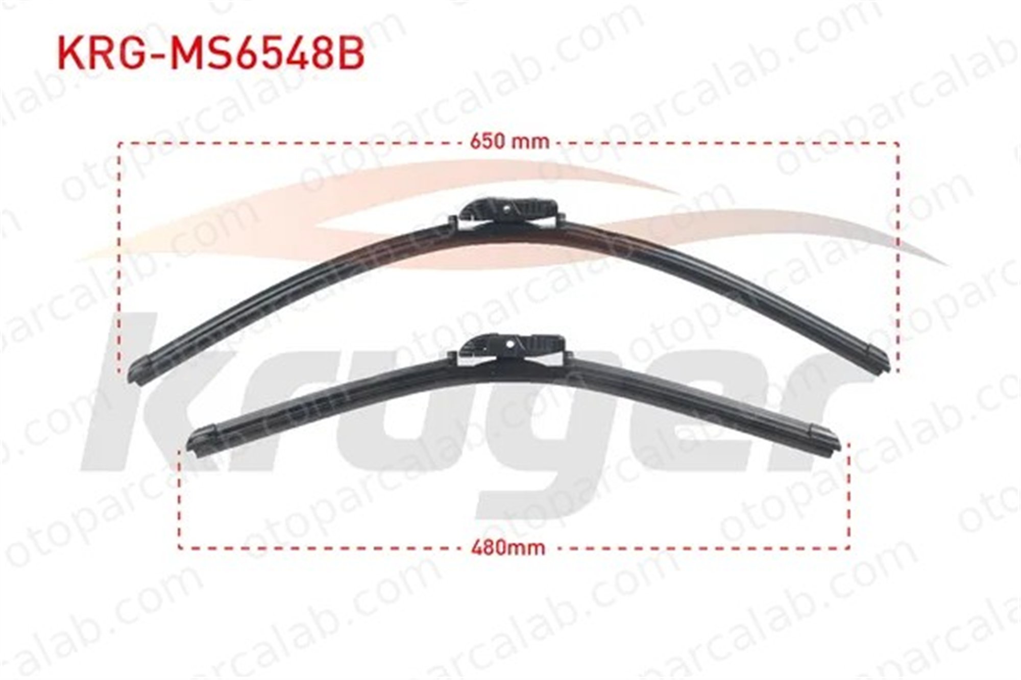 KRUGER MS6548B Silecek Süpürgesi Ön 650/480 mm - 26/19 inç BMW 5 5 Touring 61612358552 61612408631