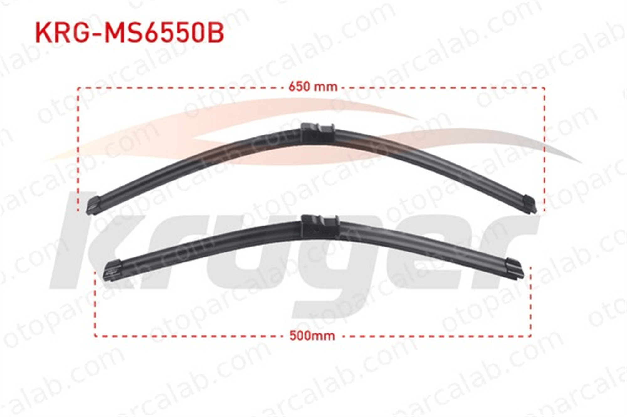 KRUGER MS6550B Silecek Süpürgesi Ön 650/500 mm - 26/20 inç BMW X3 X4 61612183576