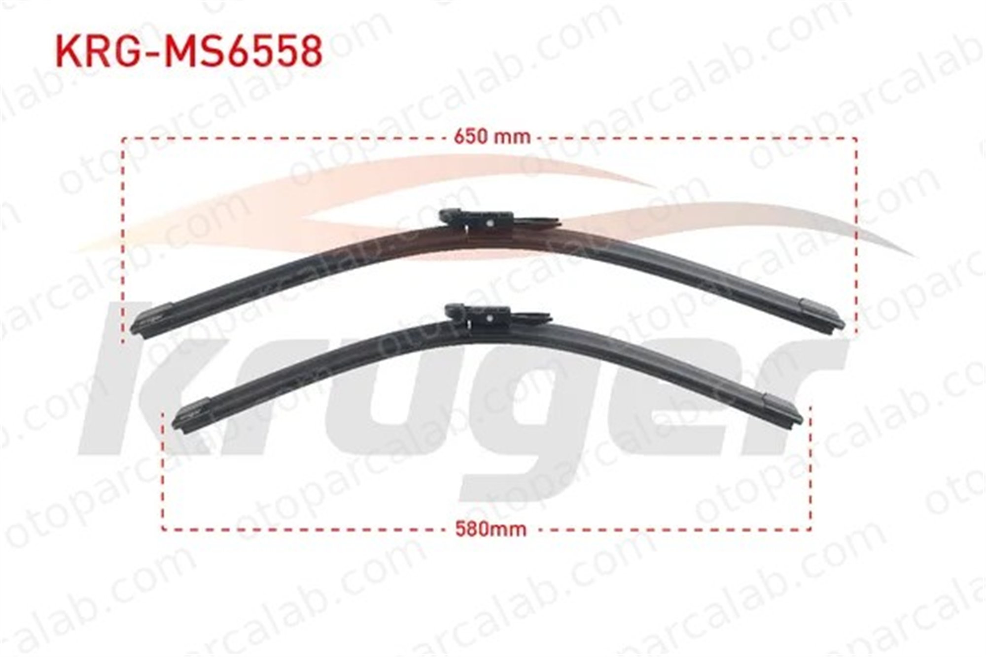 KRUGER MS6558 Silecek Süpürgesi Ön 650/580 mm - 26/23 inç BMW 3 MERCEDES-BENZ C-SERISI A1698200145 A4148200245