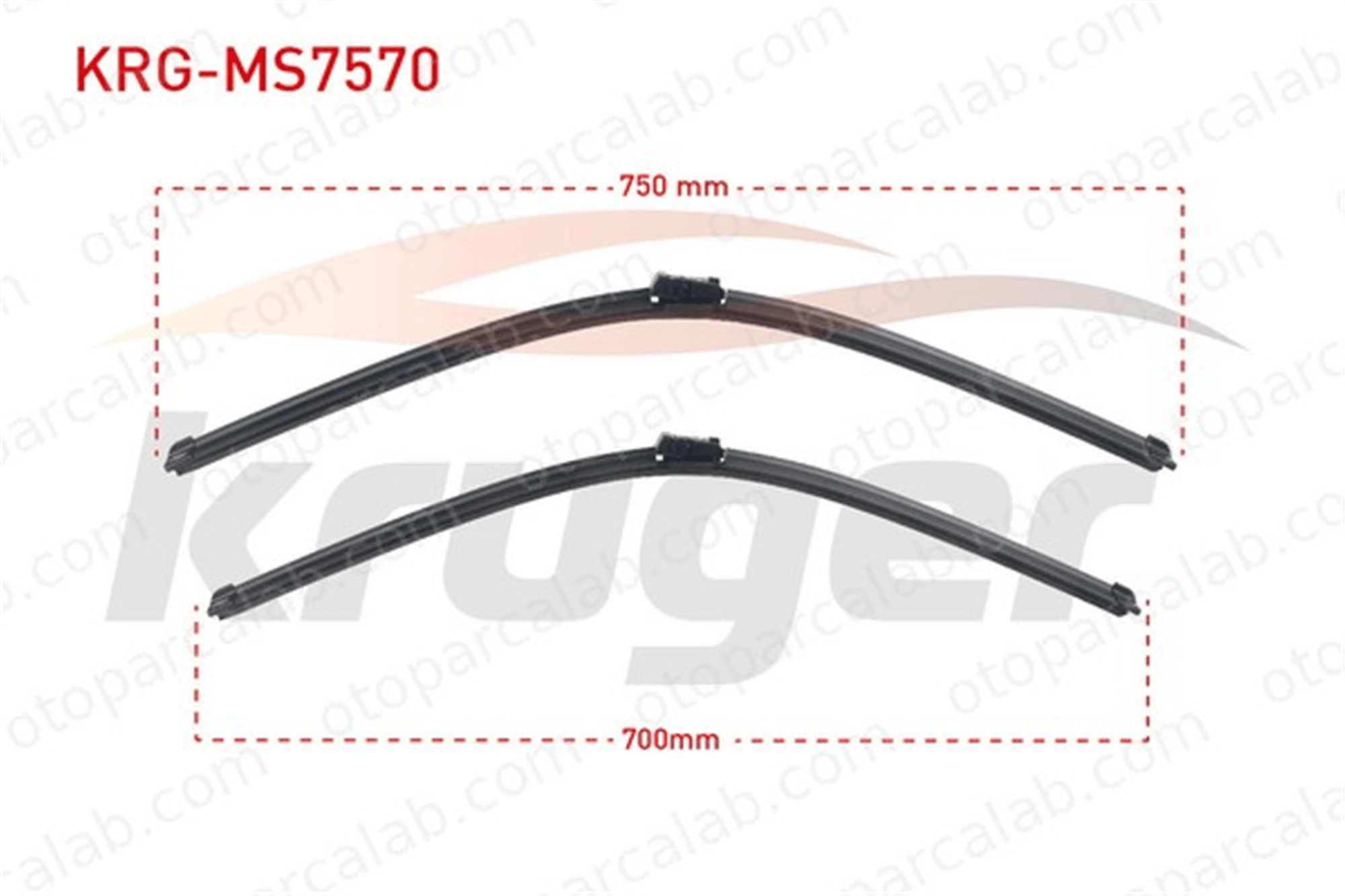 KRUGER MS7570 Silecek Süpürgesi Ön 750/700 mm - 30/28 inç FORD TOURNEO CUSTOM V362 Minibüs/Otobüs TRANSIT CUSTOM V362 Minibüs/Otobüs 1829012 1829009