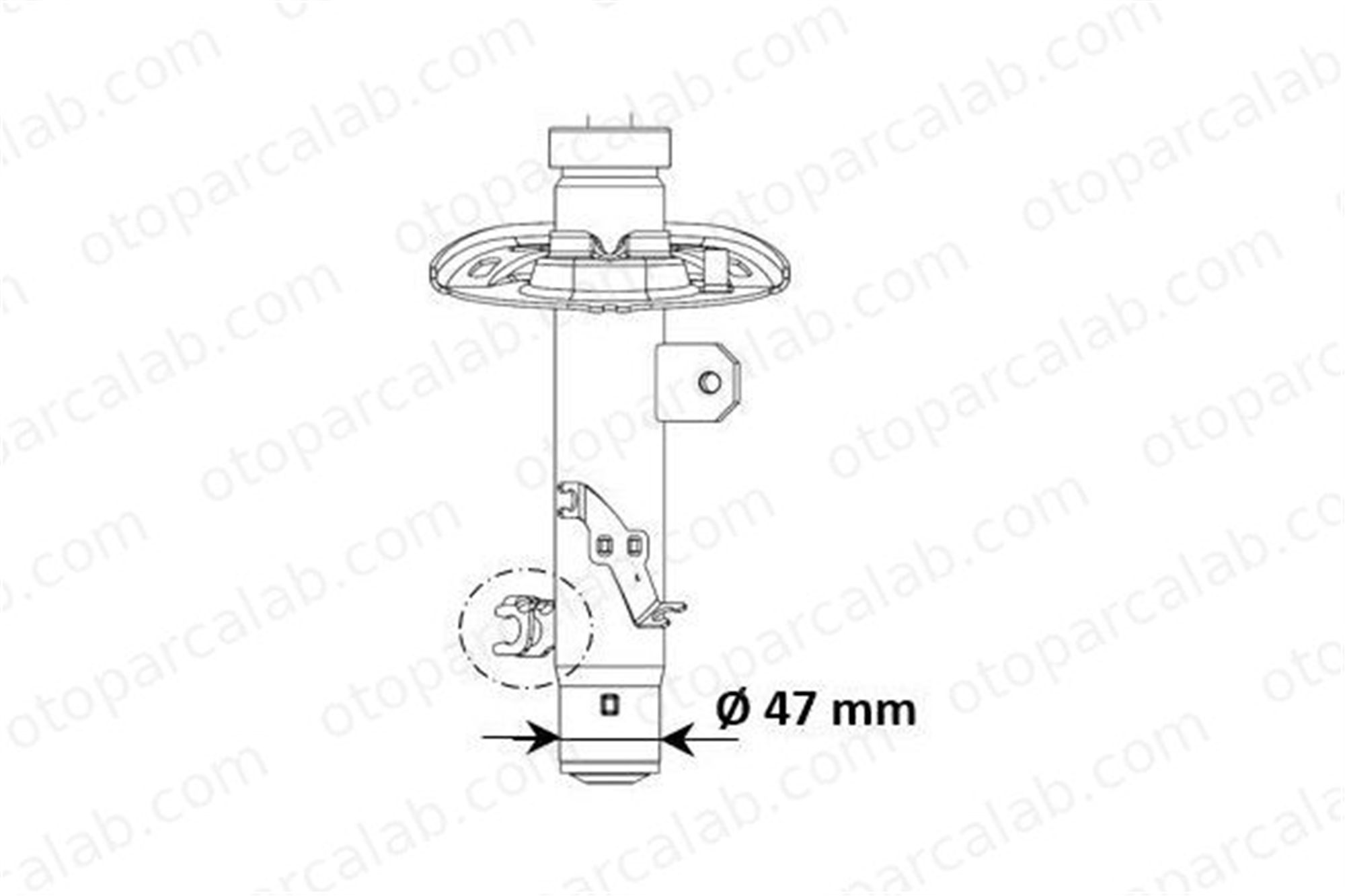 KYB 3338013 Amortisör Ön Sağ veya Sol PEUGEOT 208 I 208 Kasa/eğik arka 3338013 9801729080
