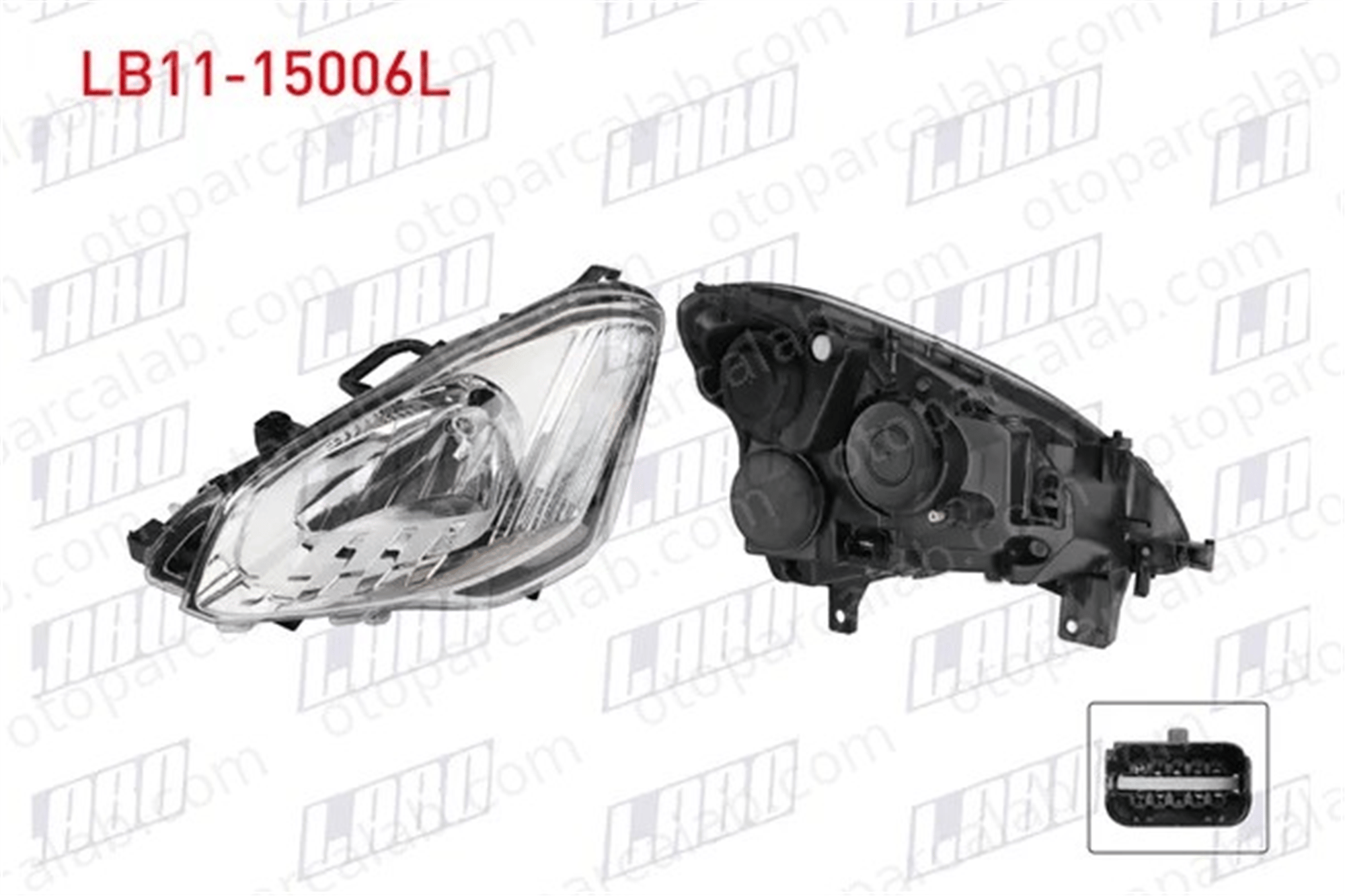 LABO LB11-15006L Far Sol CITROËN BERLINGO Kasa/büyük limuzin BERLINGO MULTISPACE 9806306180 9677202080
