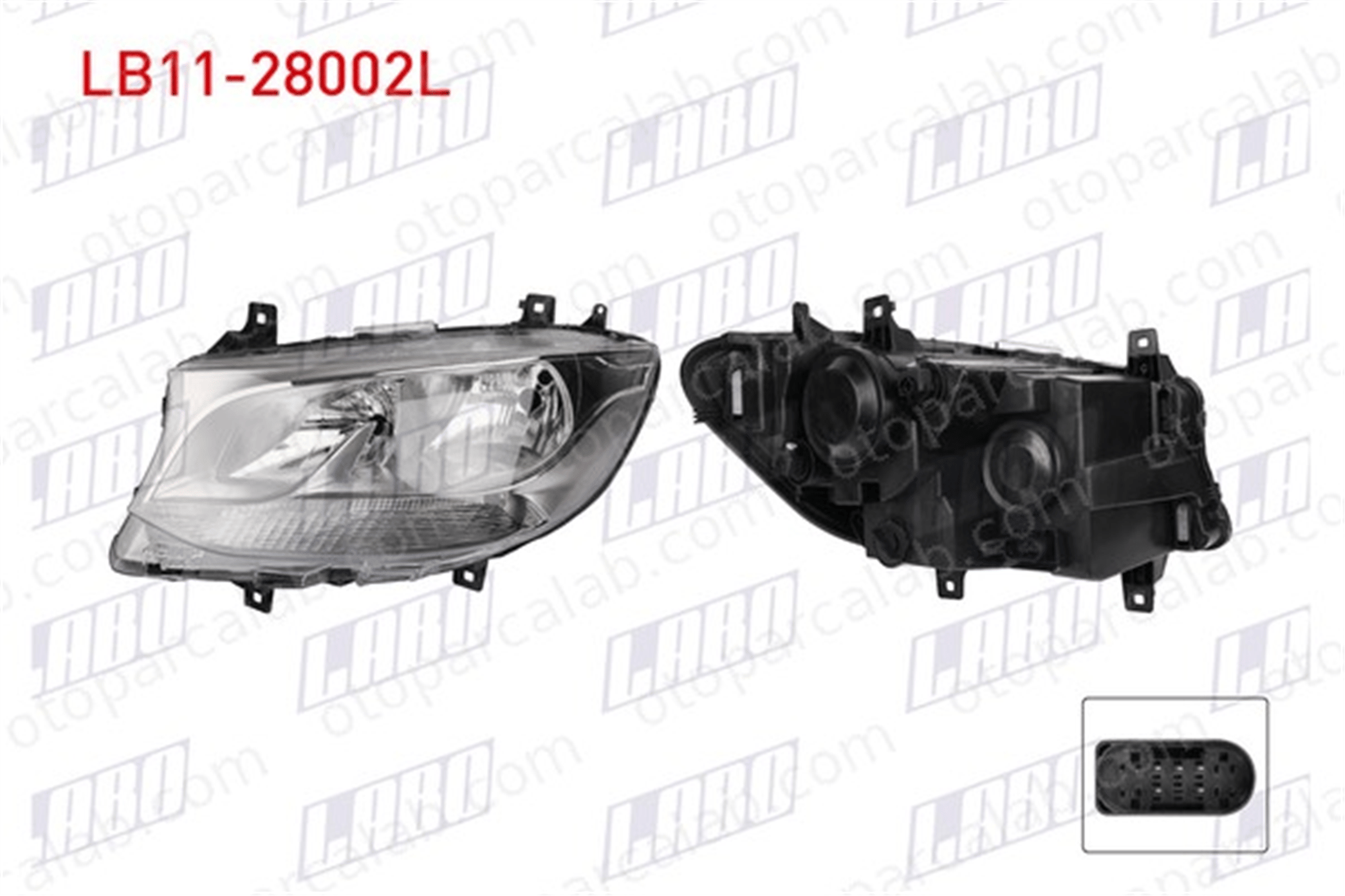 LABO LB11-28002L Far Sol MERCEDES-BENZ SPRINTER 3,5-t Panelvan/Van SPRINTER 3,5-t Platform şasi 9109060000 9109060200