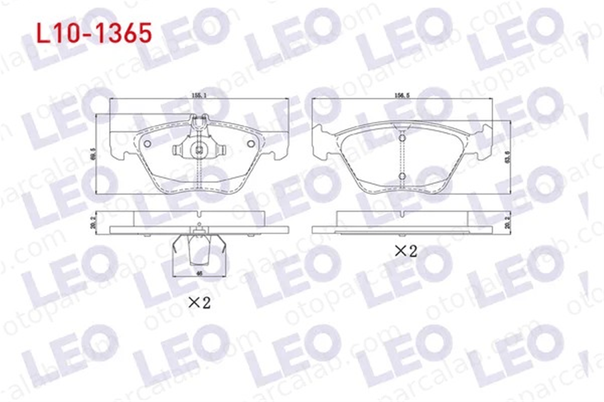 LEO L10-1365 Fren Disk Balata Ön MERCEDES-BENZ E-SERISI T-Model E-SERISI 24204520 5114555AA