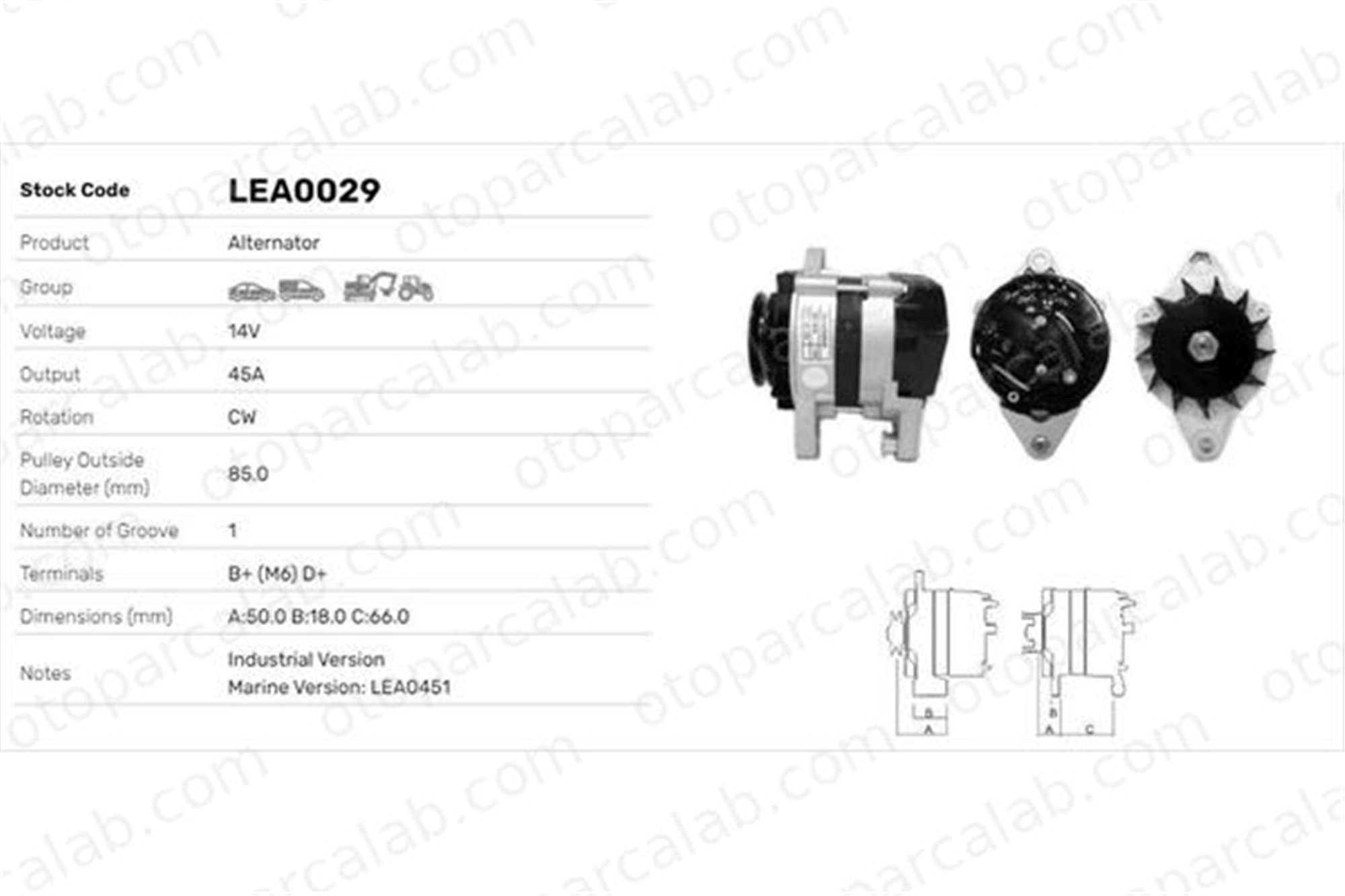 LUCAS ELEKTRIK LEA0029 Alternatör FIAT DUCATO Panorama 131 LEA0029 116760506000