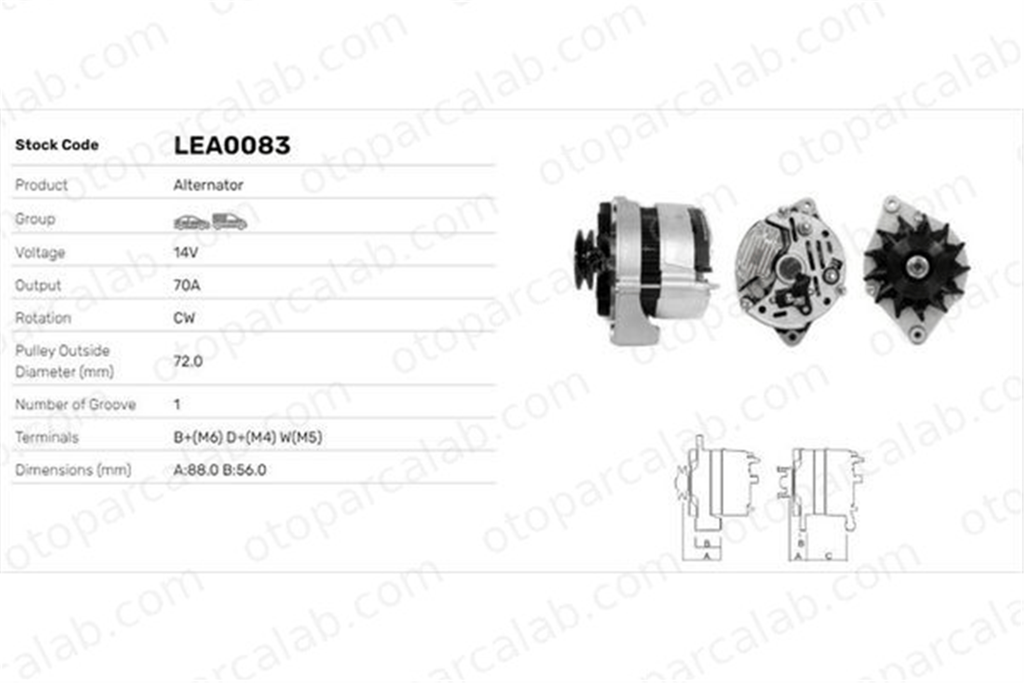 LUCAS ELEKTRIK LEA0083 Alternatör OPEL KADETT E Hatchback ASTRA F Kombi van LEA0083 1204033