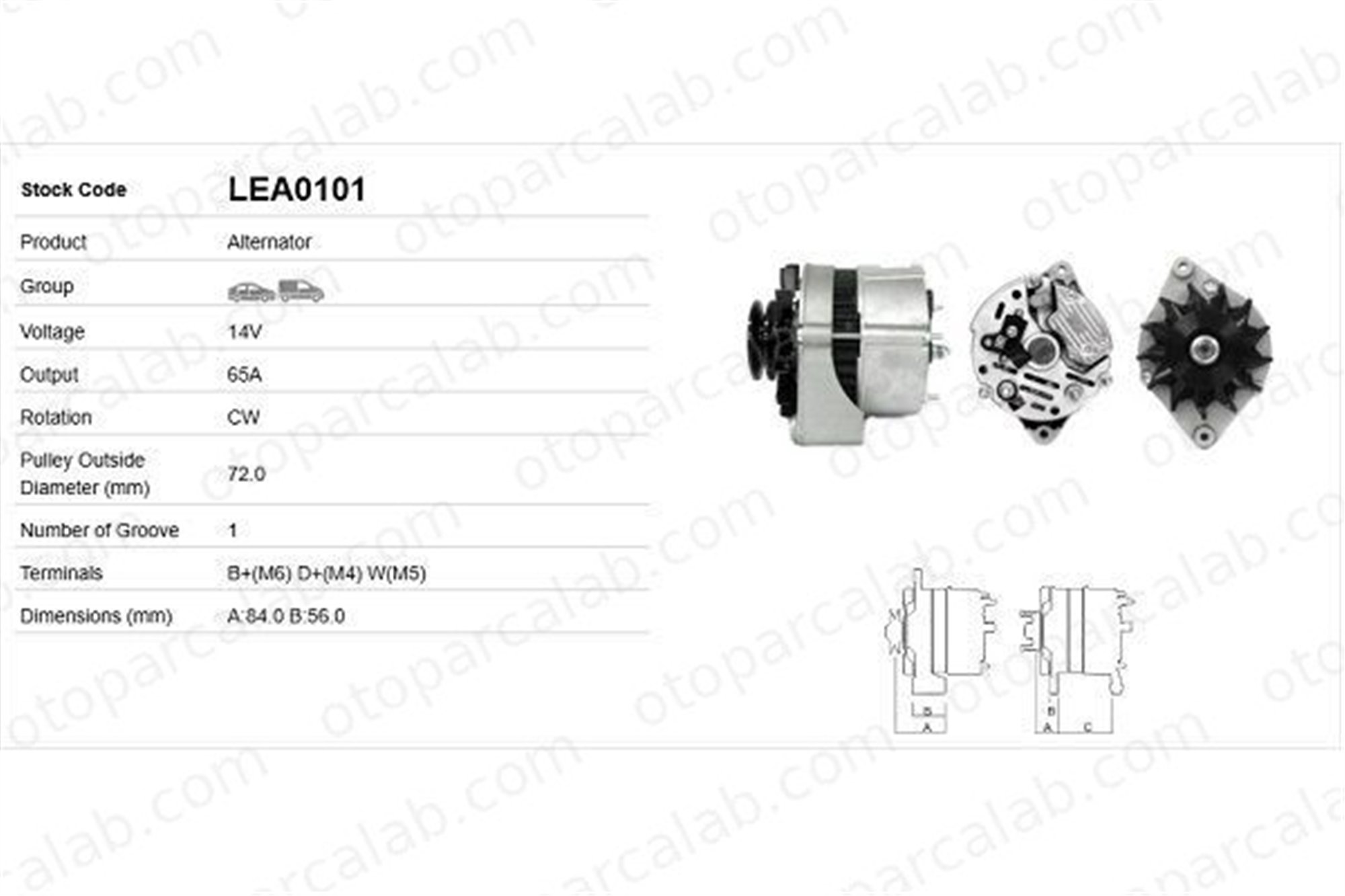 LUCAS ELEKTRIK LEA0101 Alternatör OPEL KADETT E KADETT E Hatchback LEA0101 1204043