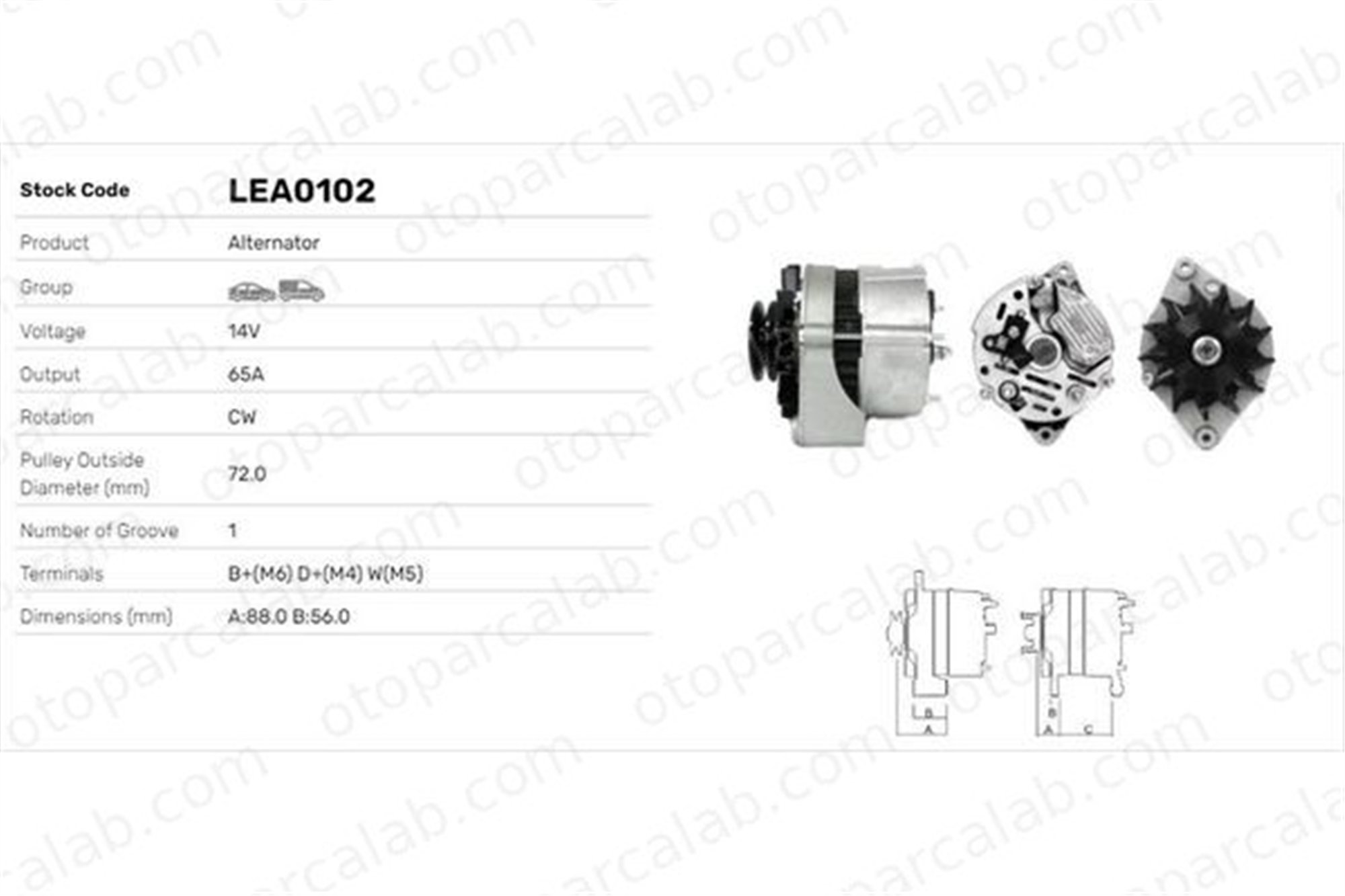 LUCAS ELEKTRIK LEA0102 Alternatör OPEL KADETT E Hatchback KADETT E LEA0102 1204039