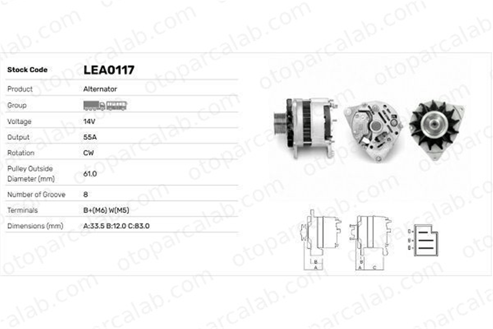 LUCAS ELEKTRIK LEA0117 Alternatör FORD FIESTA III FIESTA Kasa/büyük limuzin LEA0117
