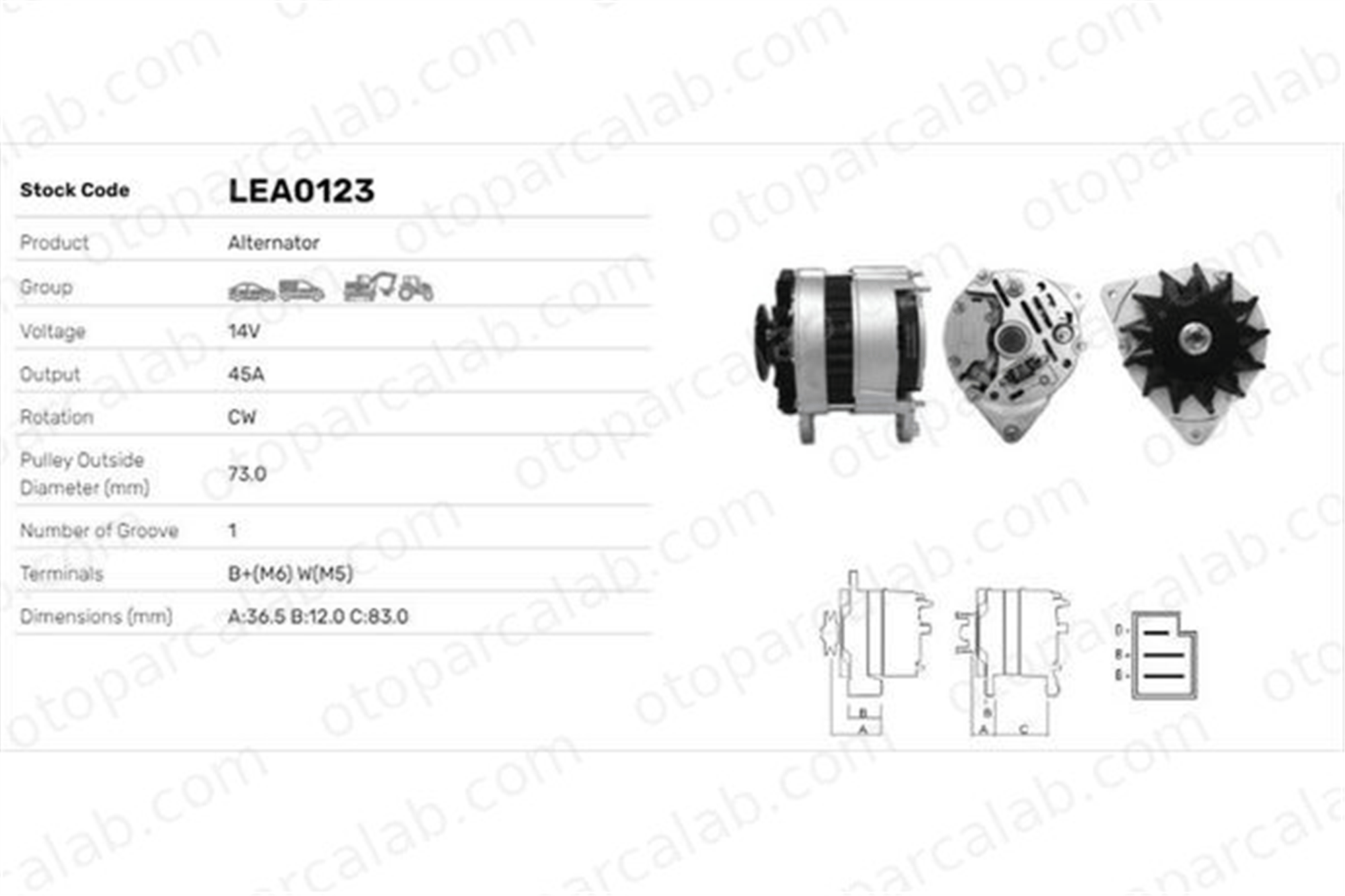 LUCAS ELEKTRIK LEA0123 Alternatör ROVER MAESTRO Hatchback FORD ESCORT III Turnier LEA0123 3698016M91