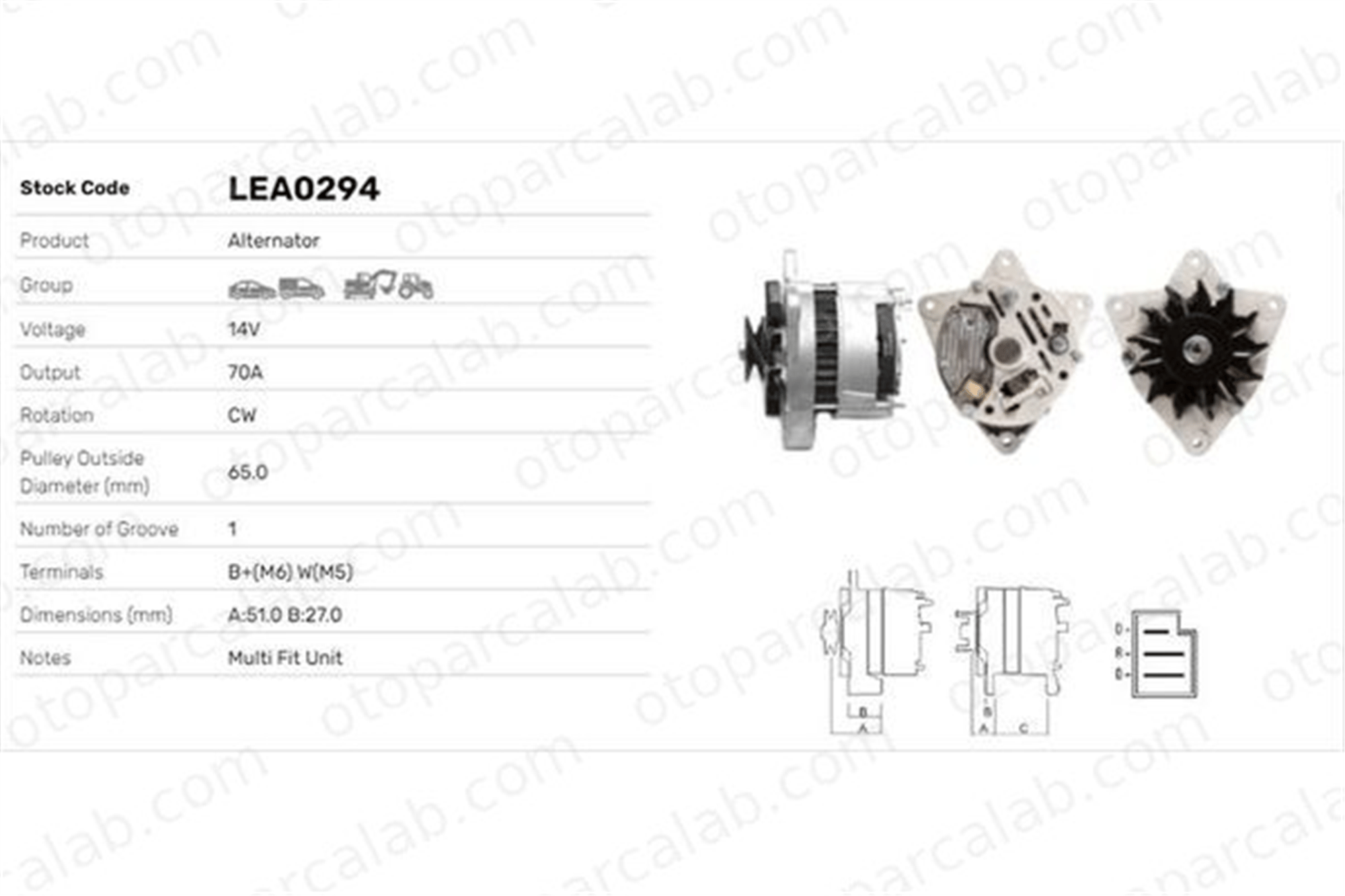 LUCAS ELEKTRIK LEA0294 Alternatör ROVER MINI Hatchback AUSTIN MINI II LEA0294