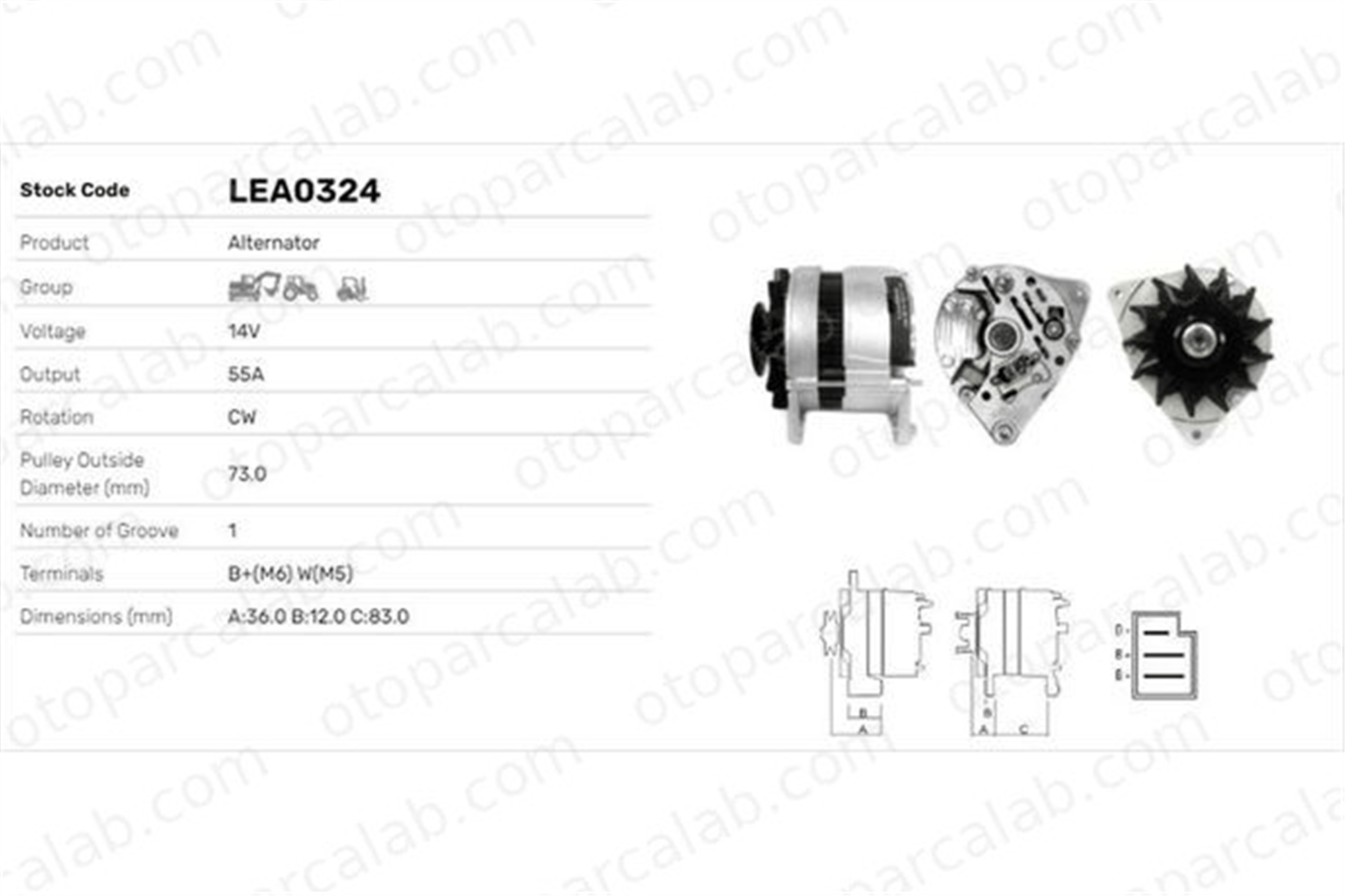 LUCAS ELEKTRIK LEA0324 Alternatör ROVER MAESTRO Hatchback FORD ESCORT III Turnier LEA0324 85BB10300DA