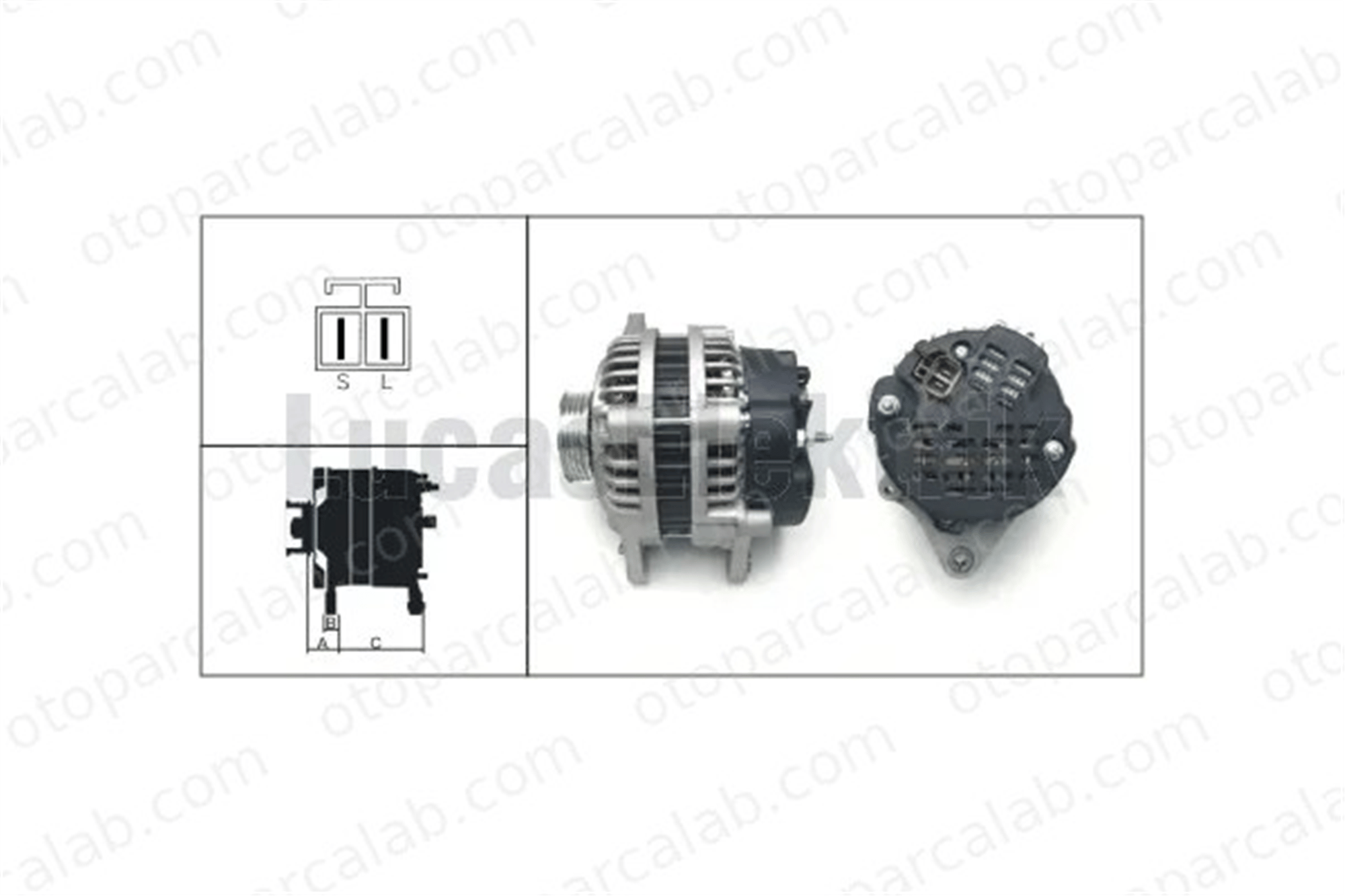 LUCAS ELEKTRIK LEA0384 Alternatör HYUNDAI ACCENT I ACCENT Sedan LEA0384 3730022200