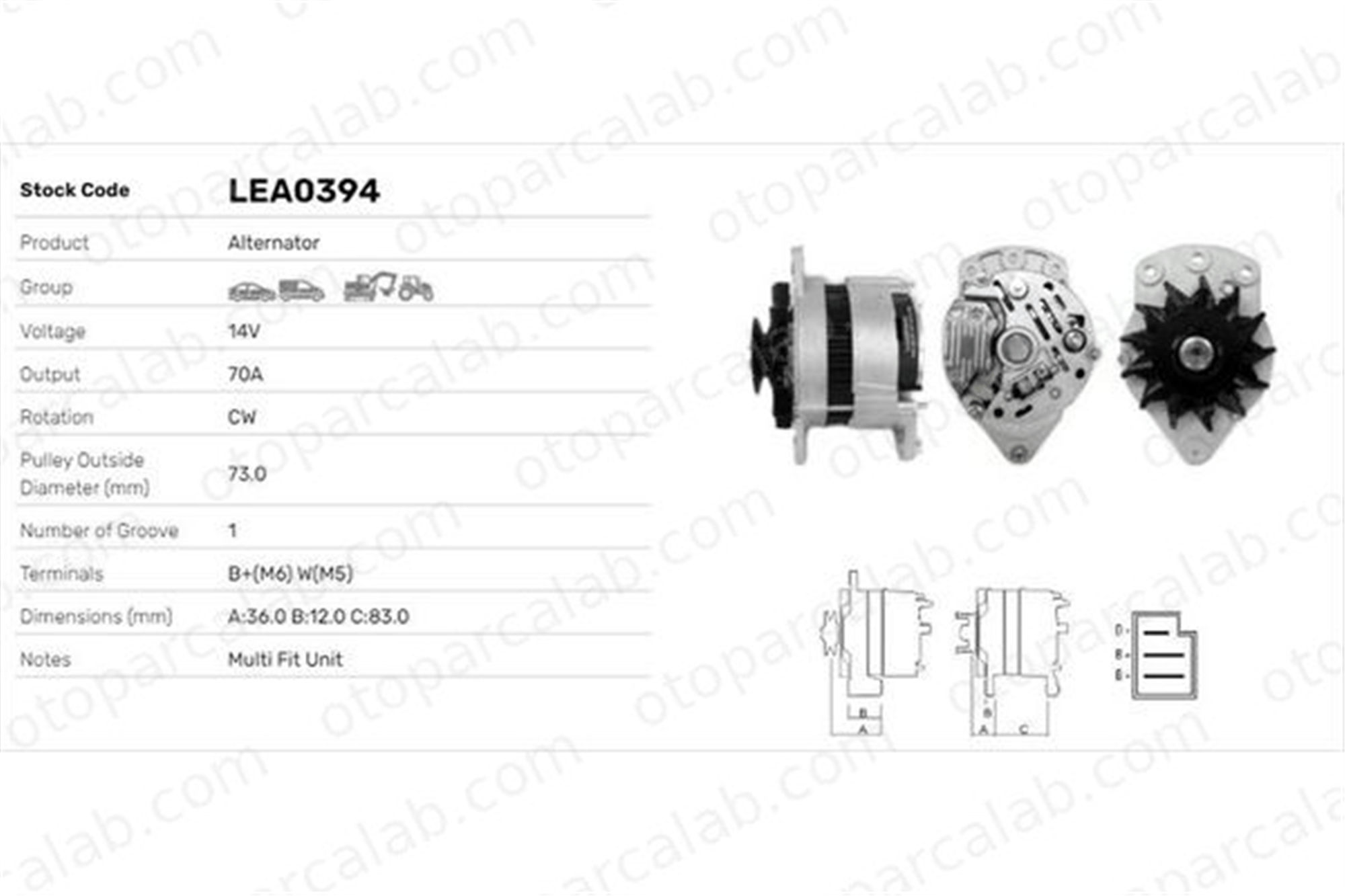 LUCAS ELEKTRIK LEA0394 Alternatör AUSTIN-HEALEY SPRITE MK.III Cabrio SPRITE MK.IV Cabrio LEA0394