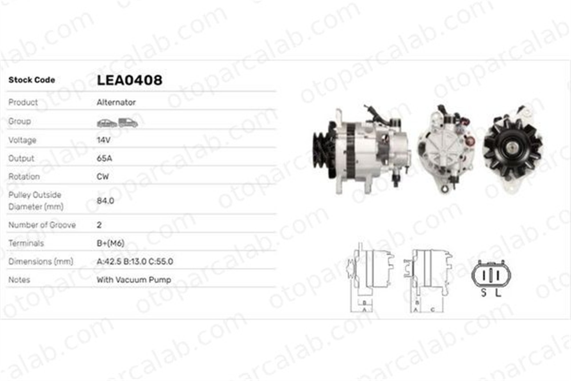 LUCAS ELEKTRIK LEA0408 Alternatör HYUNDAI GALLOPER II GALLOPER I LEA0408 3730042502