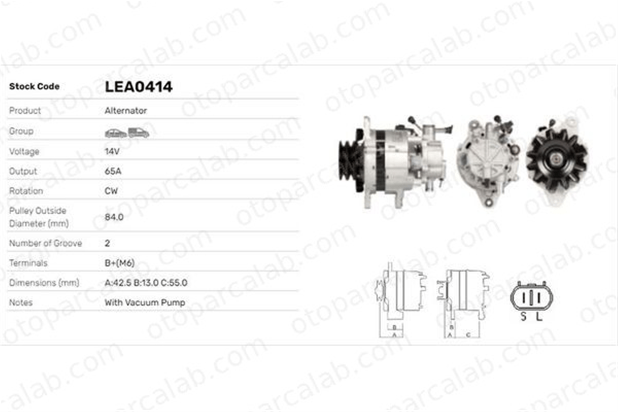 LUCAS ELEKTRIK LEA0414 Alternatör HYUNDAI GALLOPER II GALLOPER I LEA0414 3730042502
