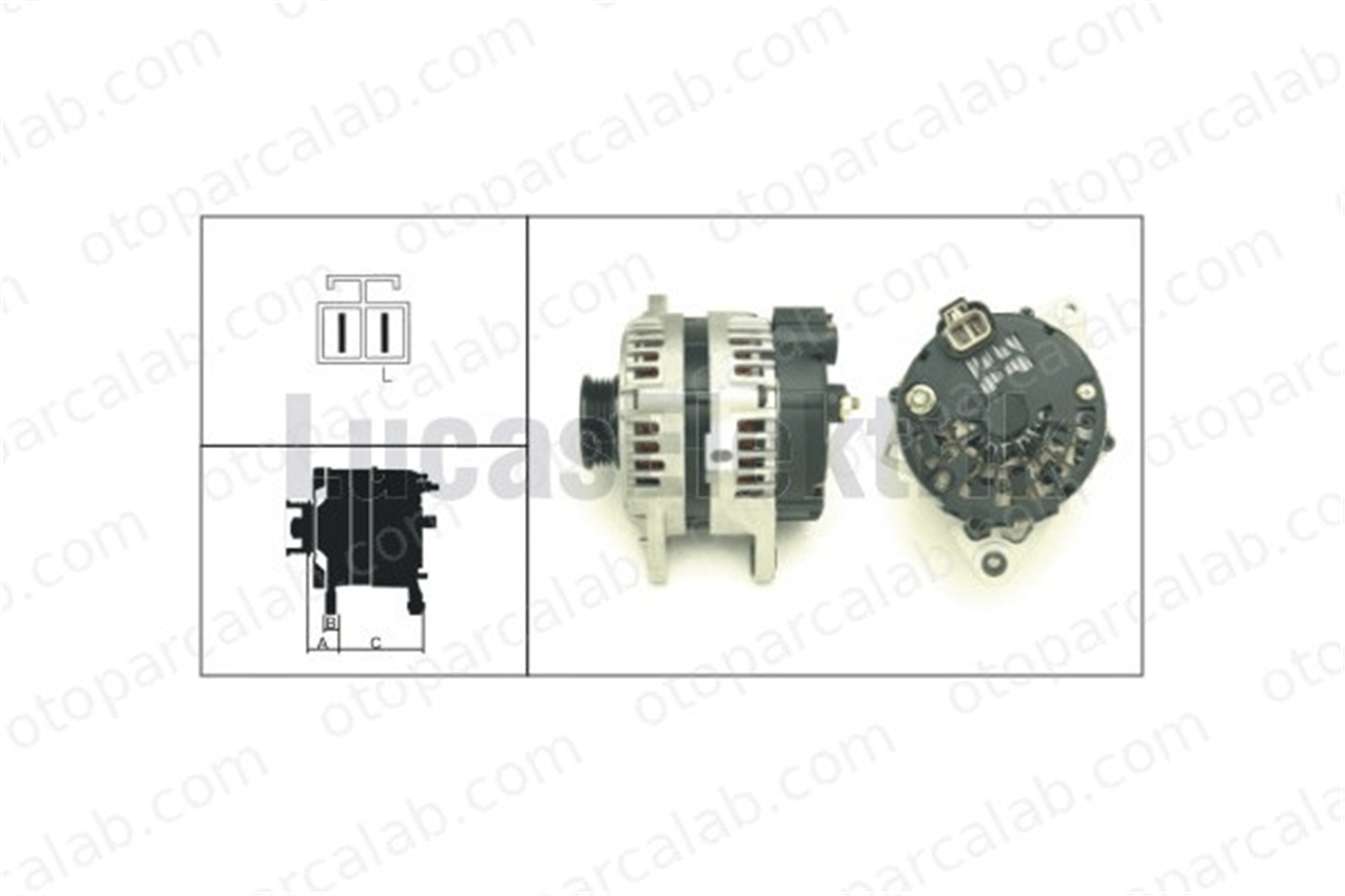 LUCAS ELEKTRIK LEA0553 Alternatör HYUNDAI ACCENT II ELANTRA III Sedan 3730022650 3730023600