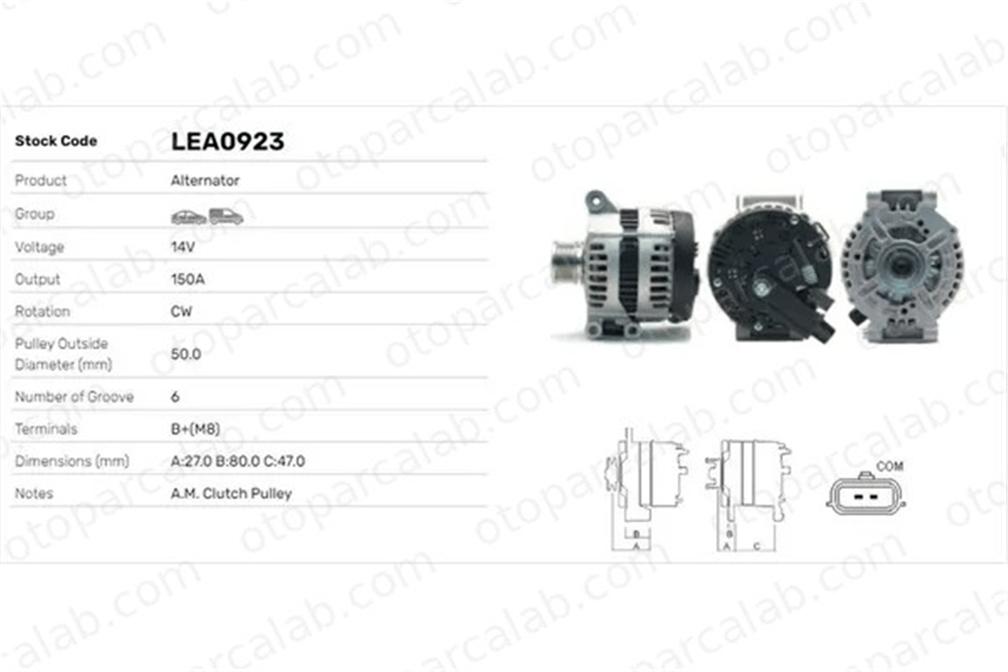 LUCAS ELEKTRIK LEA0923 Alternatör MINI MINI MINI COUNTRYMAN 7575650 12317553009