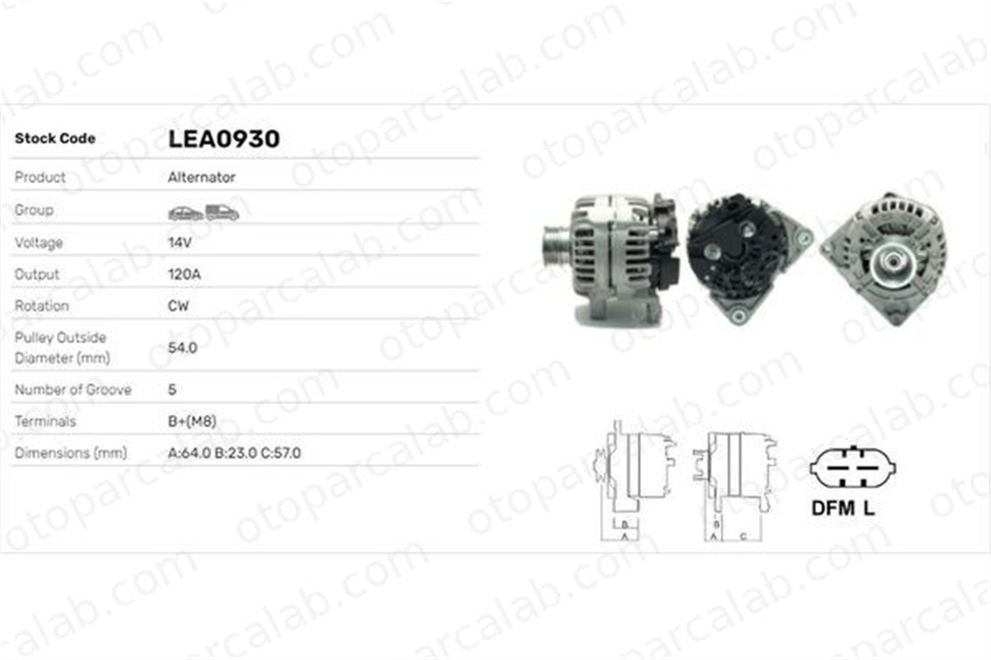 LUCAS ELEKTRIK LEA0930 Alternatör OPEL ZAFIRA / ZAFIRA FAMILY B ASTRA H Station wagon 1202428 13229985