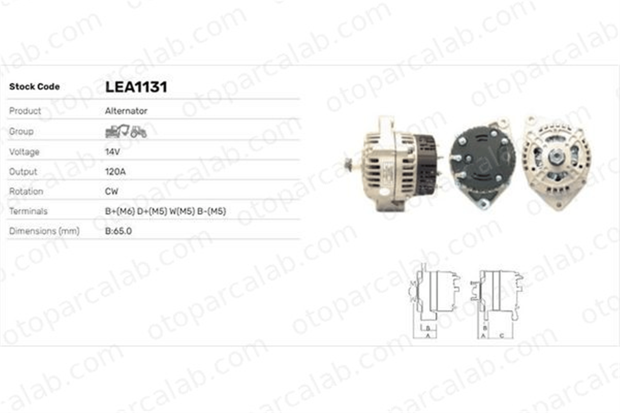 LUCAS ELEKTRIK LEA1131 Alternatör DEUTZ-FAHR AGROTRON DX 294397340