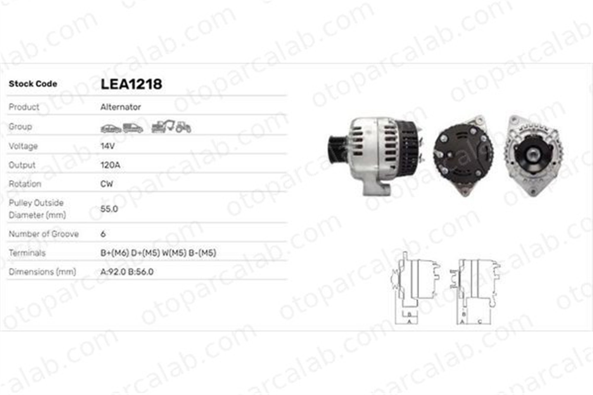 LUCAS ELEKTRIK LEA1218 Alternatör LADA 110 111 7066804M92 6281200035