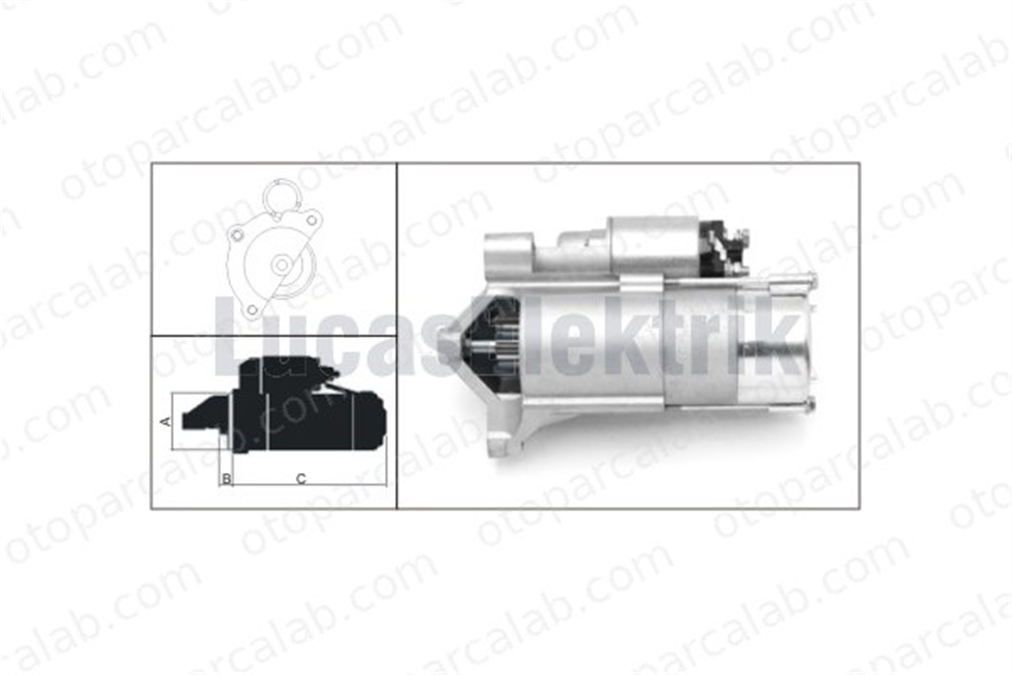 LUCAS ELEKTRIK LES0187 Marş Dinamosu CITROËN BX BX Break 5802A6 5802C3