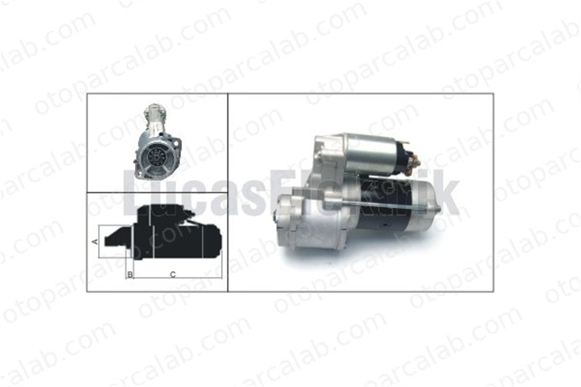 LUCAS ELEKTRIK LES0212 Marş Dinamosu HYUNDAI H-1 / STAREX Minibüs/Otobüs H-1 Travel 361004A000 361004A010