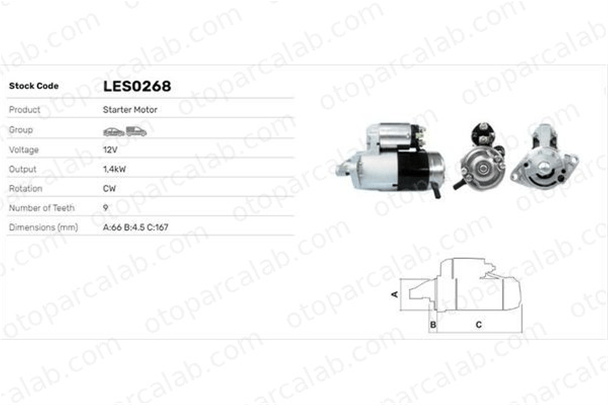 LUCAS ELEKTRIK LES0268 Marş Dinamosu CASE IH FARMALL MAXXUM 96058457 M001T72481