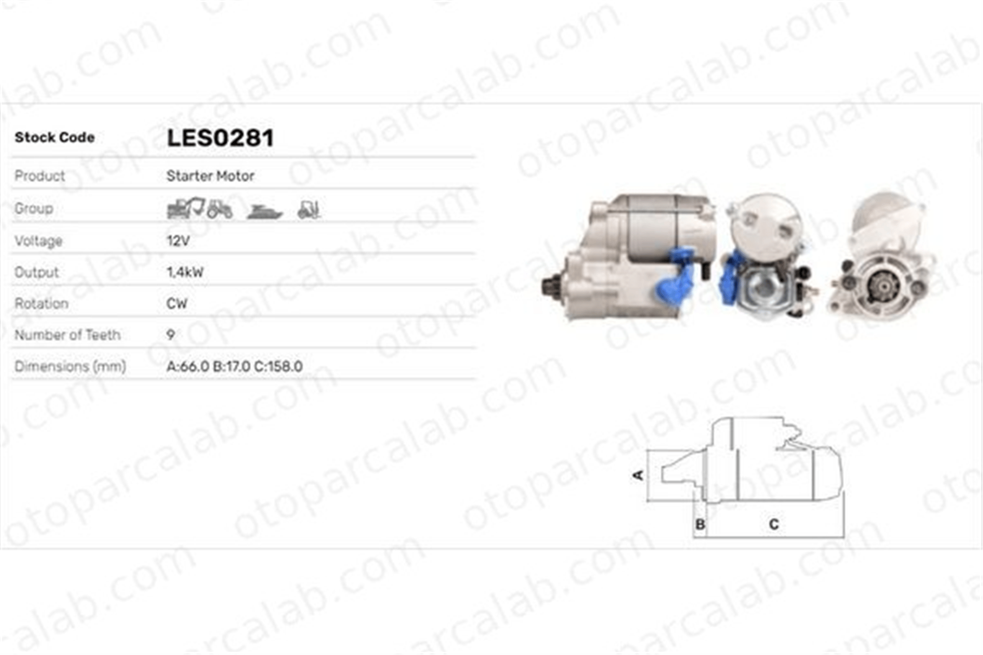 LUCAS ELEKTRIK LES0281 Marş Dinamosu SUZUKI LJ80 SJ410 66000918 66005147